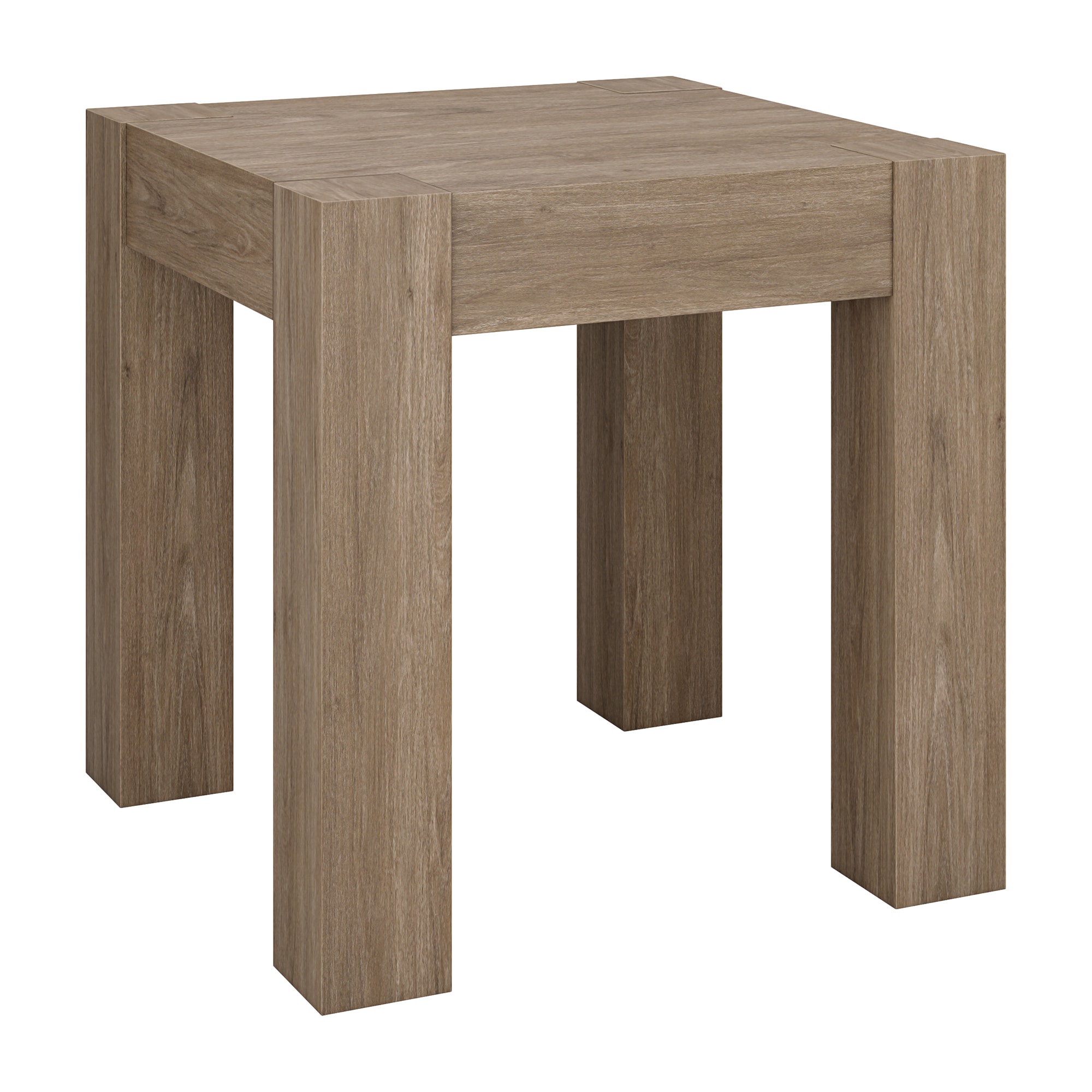 Hailey Home ST2034 Langston 22-Inches W x 22-Inches H Antiqued Gray Oak Composite Square Modern End Table Assembly Required