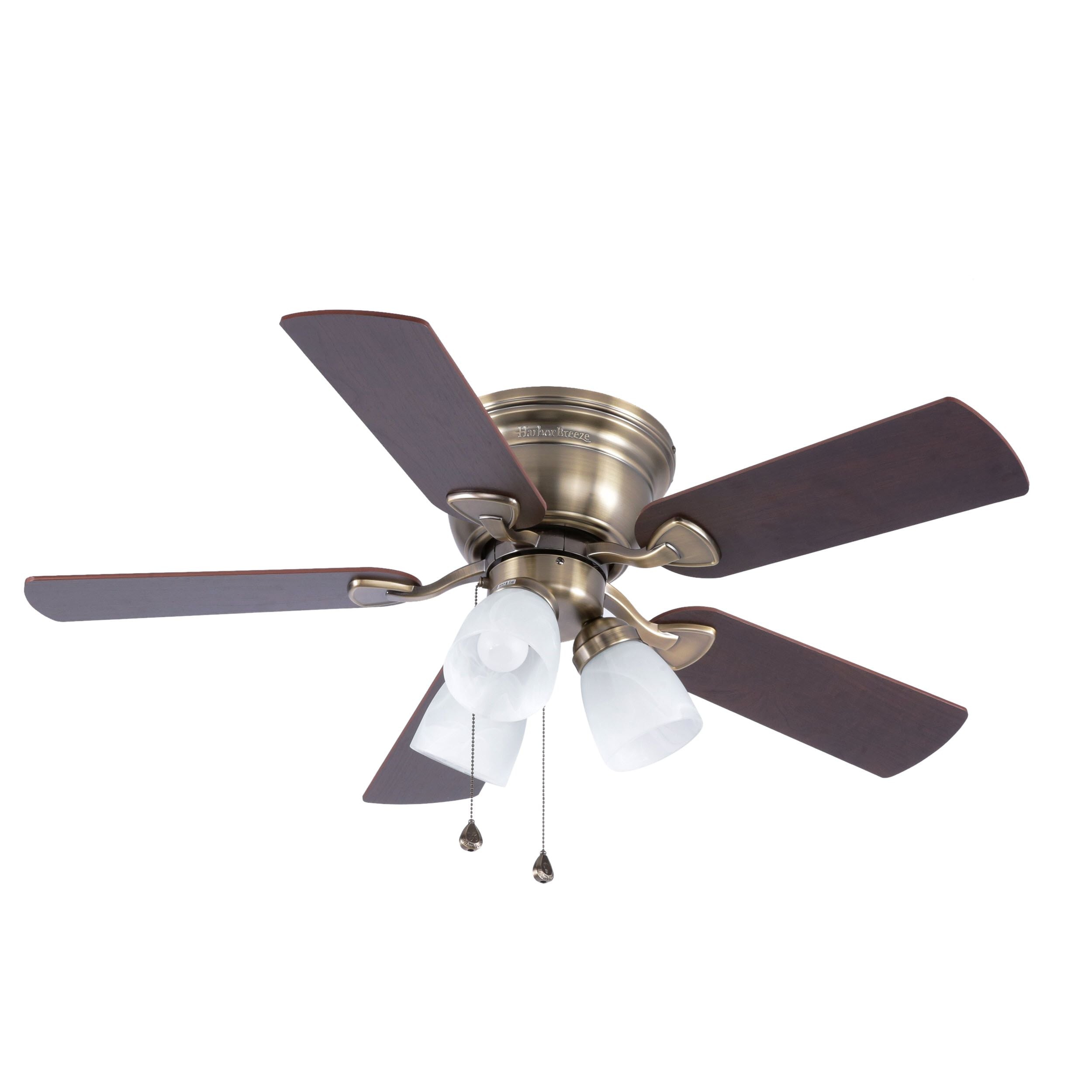 Harbor Breeze 42 In Centreville Antique Brass Ceiling Fan With Light