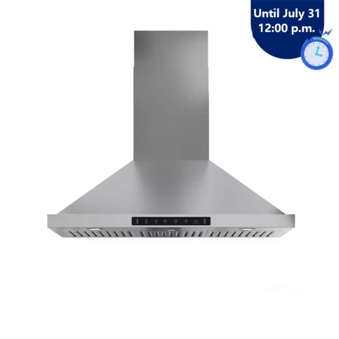 VIKIO 30 inch Ducted 980-CFM Stainless steel Wall-Mounted Range Hood with Charcoal Filter #VIKP0230S