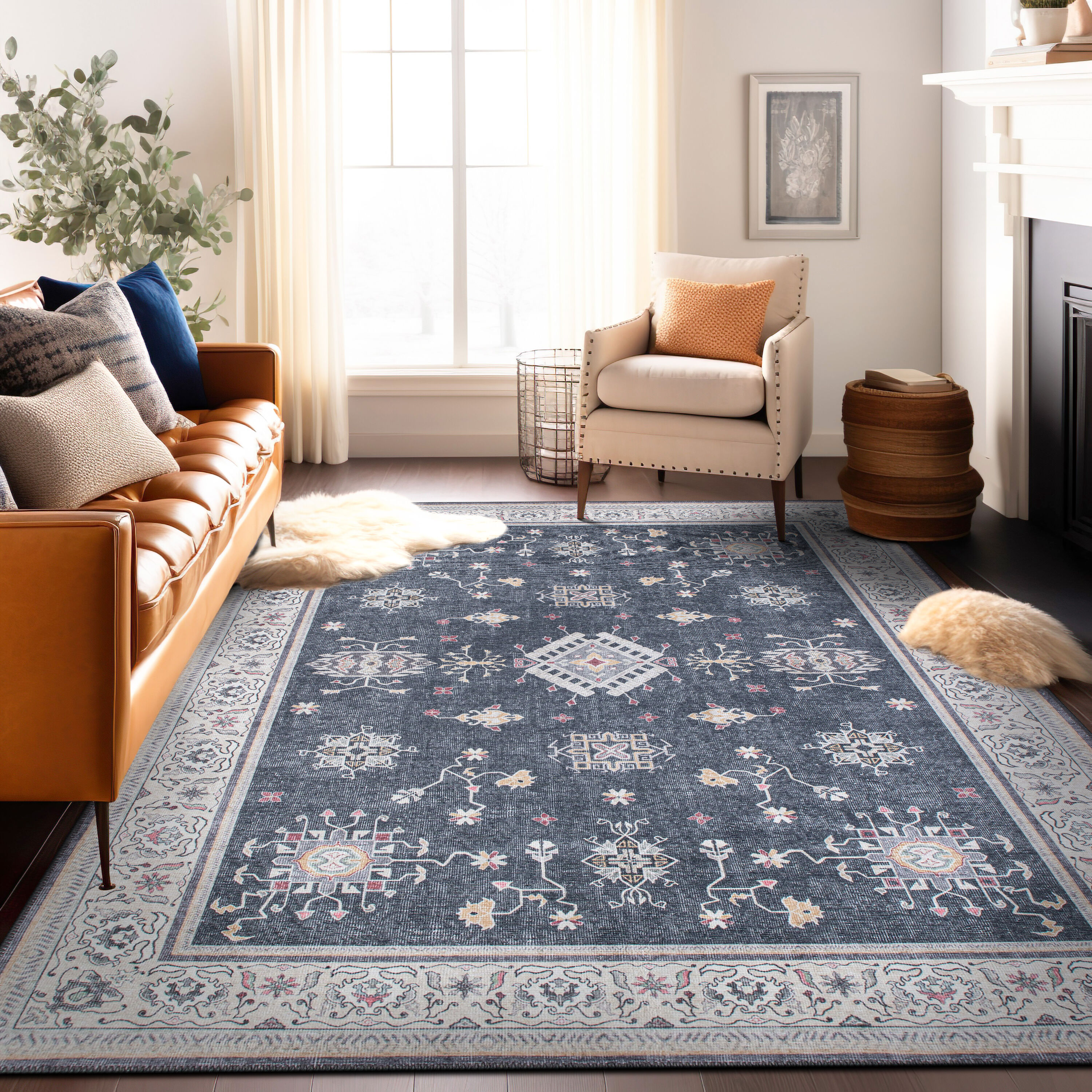 World Rug Gallery 5063DARKGRAY5X7 rugs - View #2