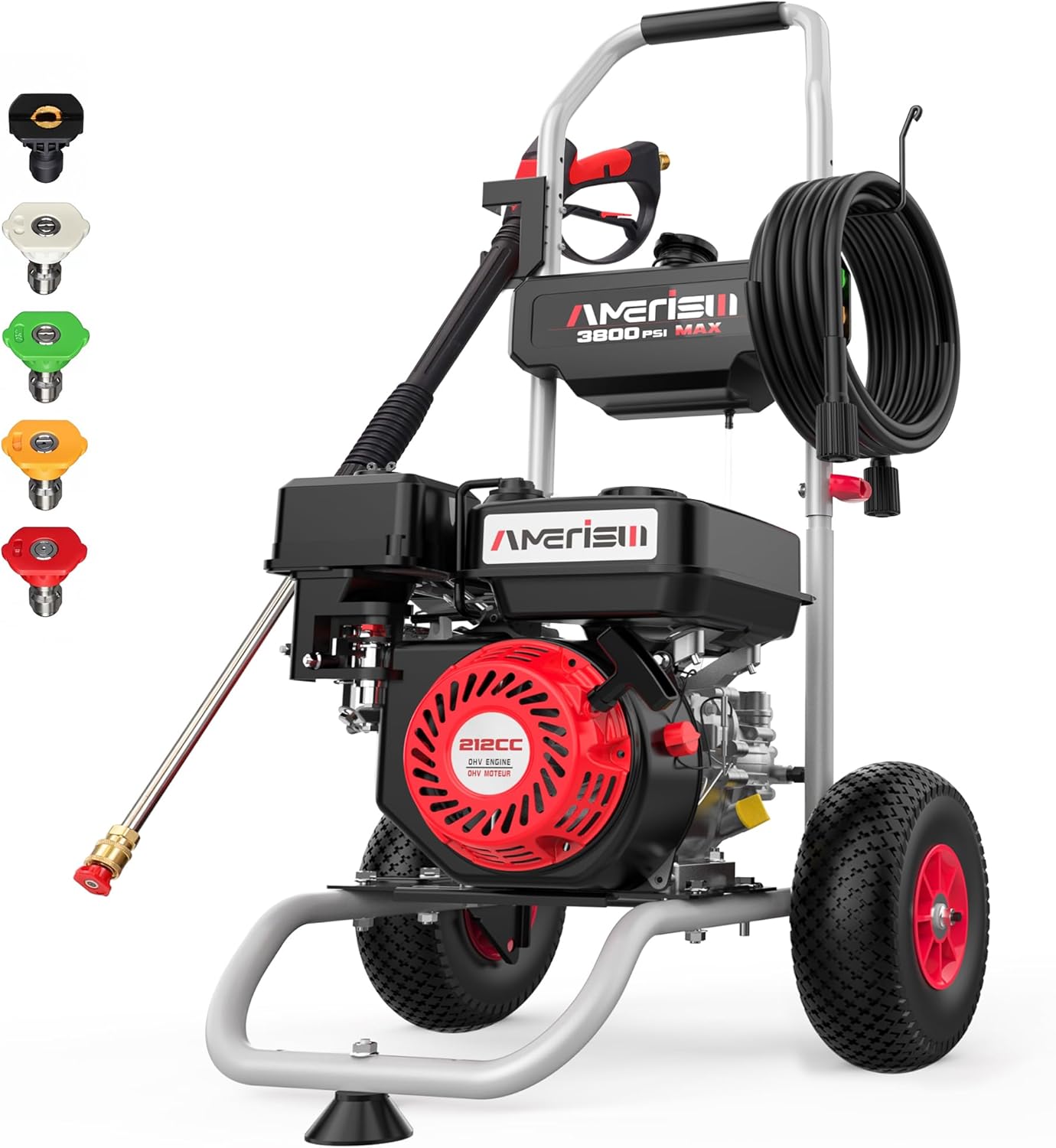 PowerSmart Gas Pressure Washer MAX 3800 PSI MAX 2.5 GPM 212CC with