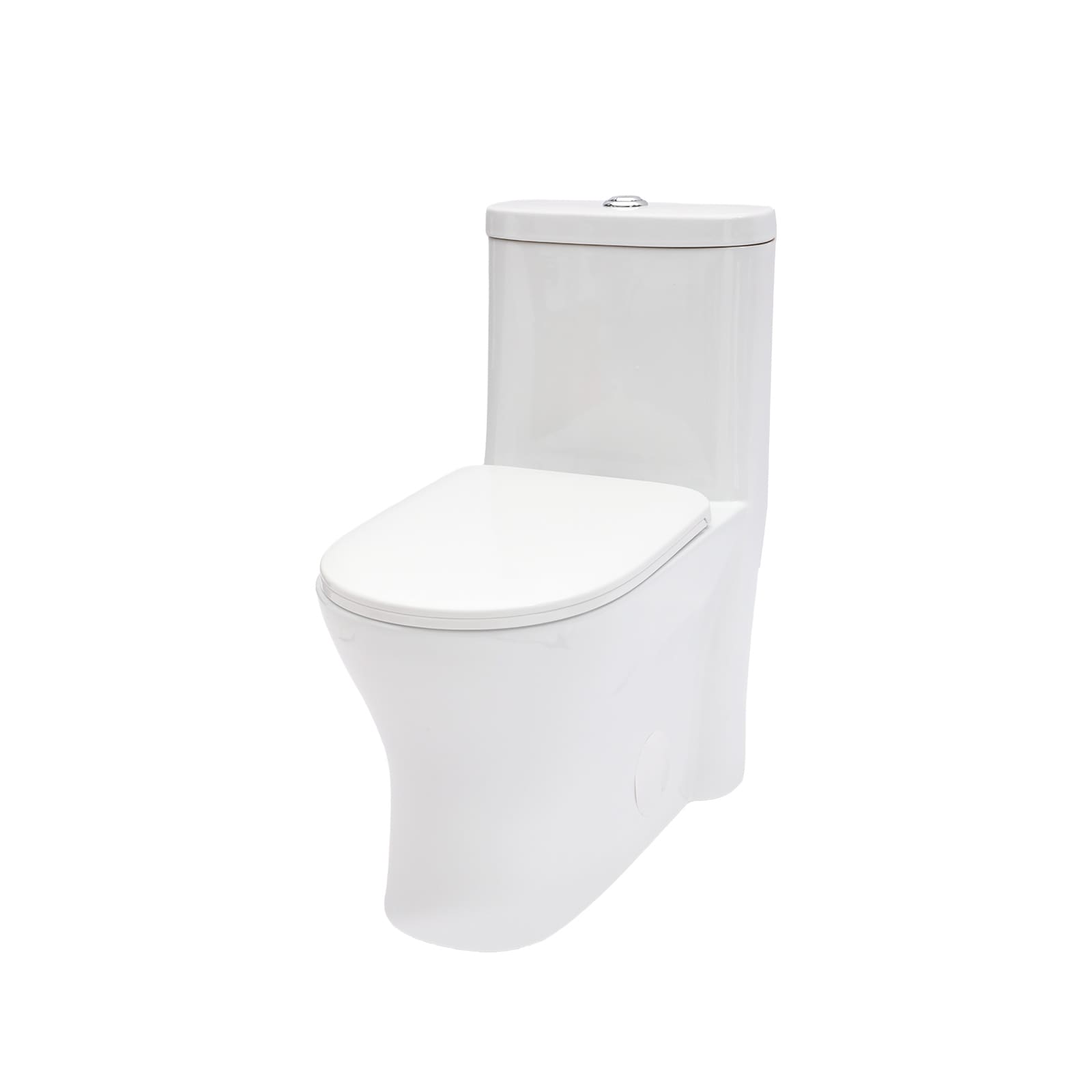 Wooakway - Ceramic One Piece Toilet for Bathroom 12-inch Rough-In 122/16 GPF Dual Flush with Soft...