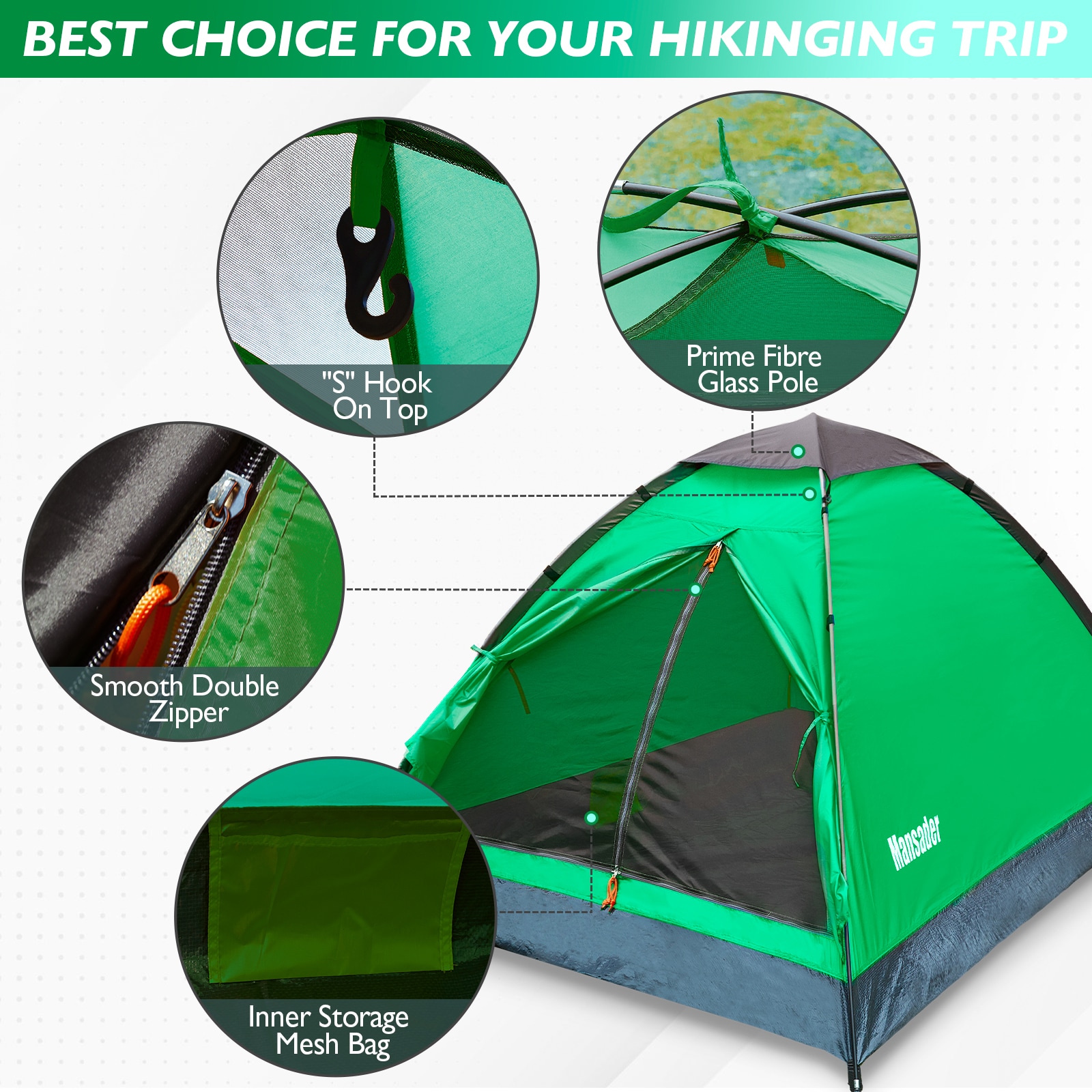 GARSING MAN-2P-GREEN tents - View #4