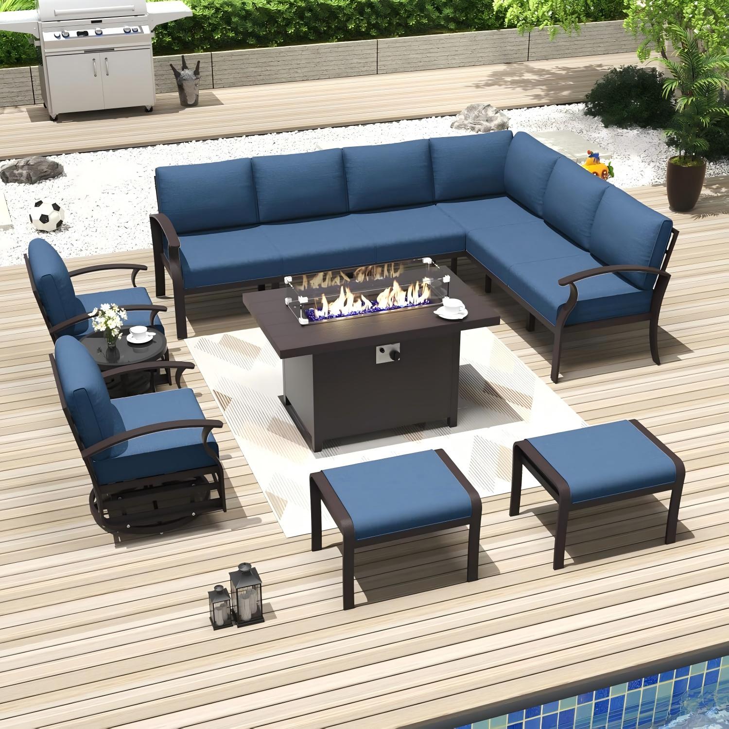 ALAULM LS-L6FIRESR-NAVY Patio-Sofas-Daybeds - View #3