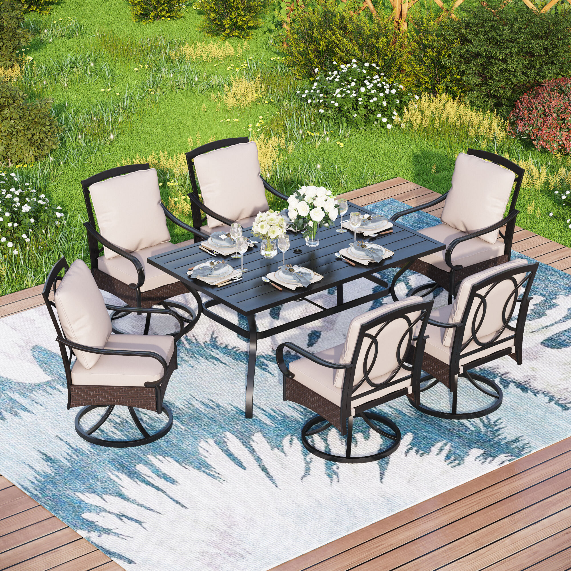 Sunshine Valley TC7-416-060-4 Patio-Dining-Sets - View #2