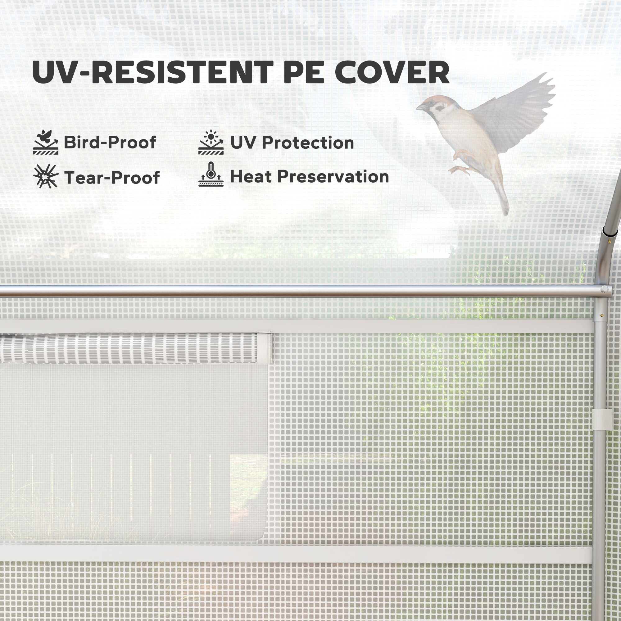 Outsunny 84H-220V00WT greenhouses - View #7