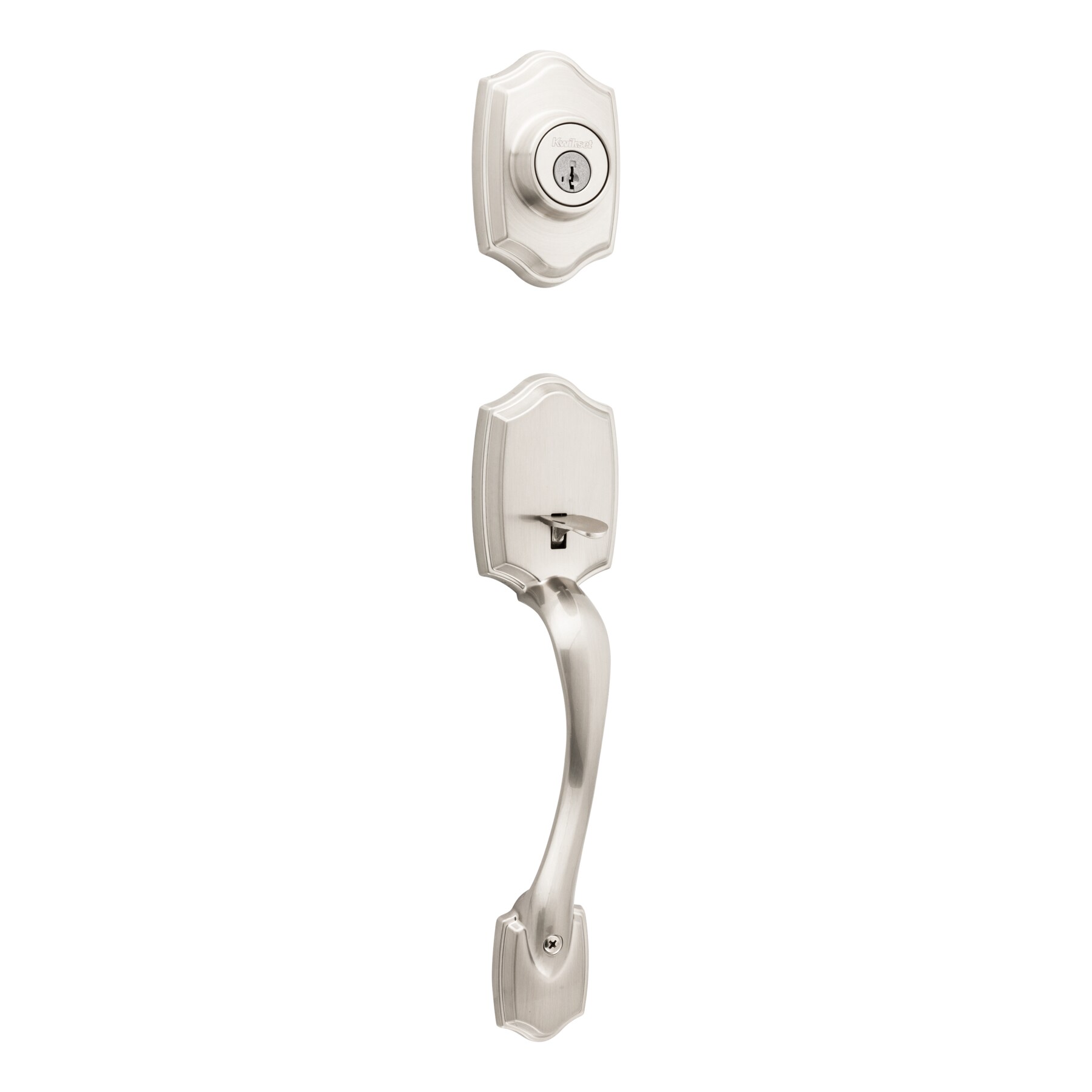 Kwikset 96870-100 Belleview Smartkey Single Cylinder Handleset With Cove  Knob,