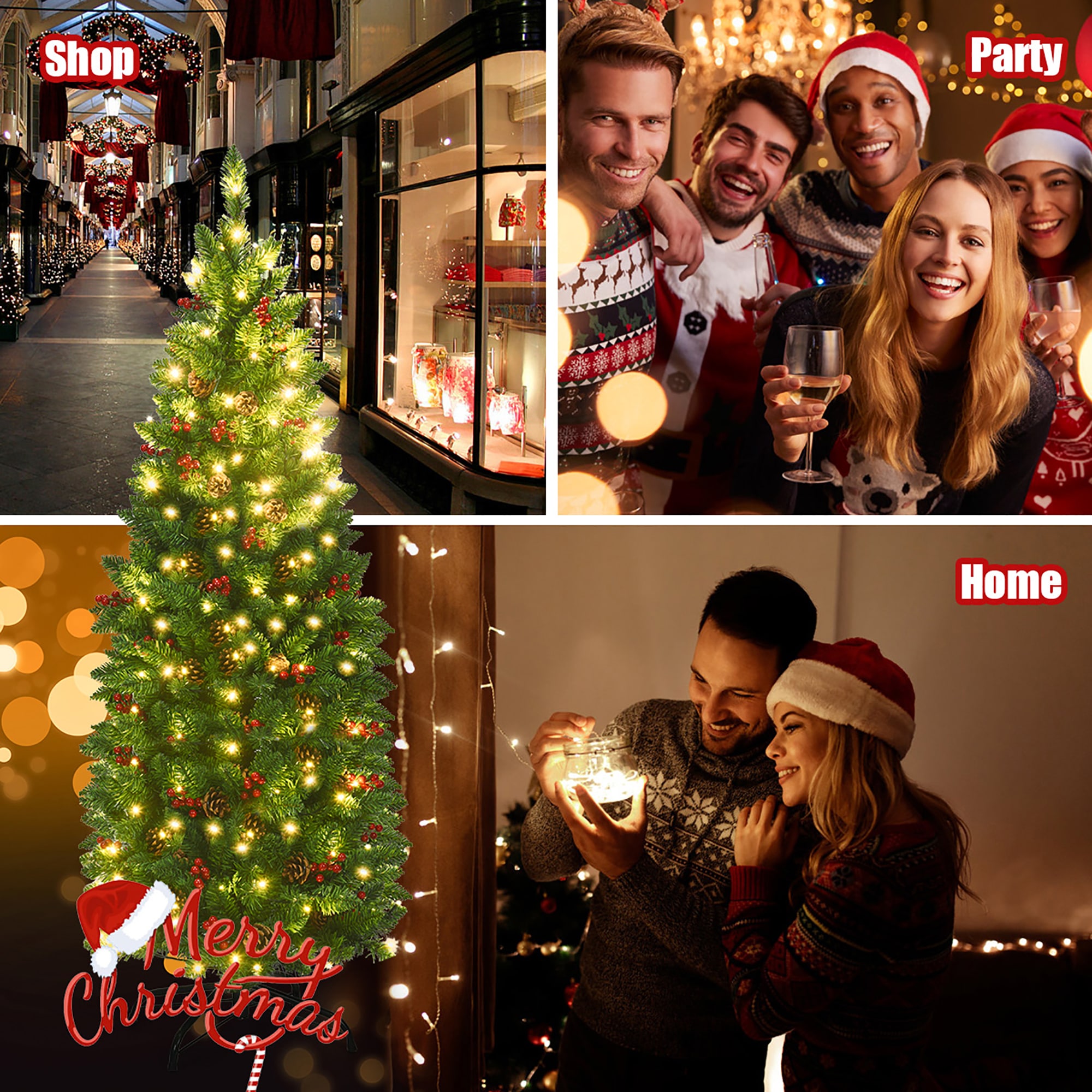 Costway CM22853US Artificial-Christmas-Trees - View #9