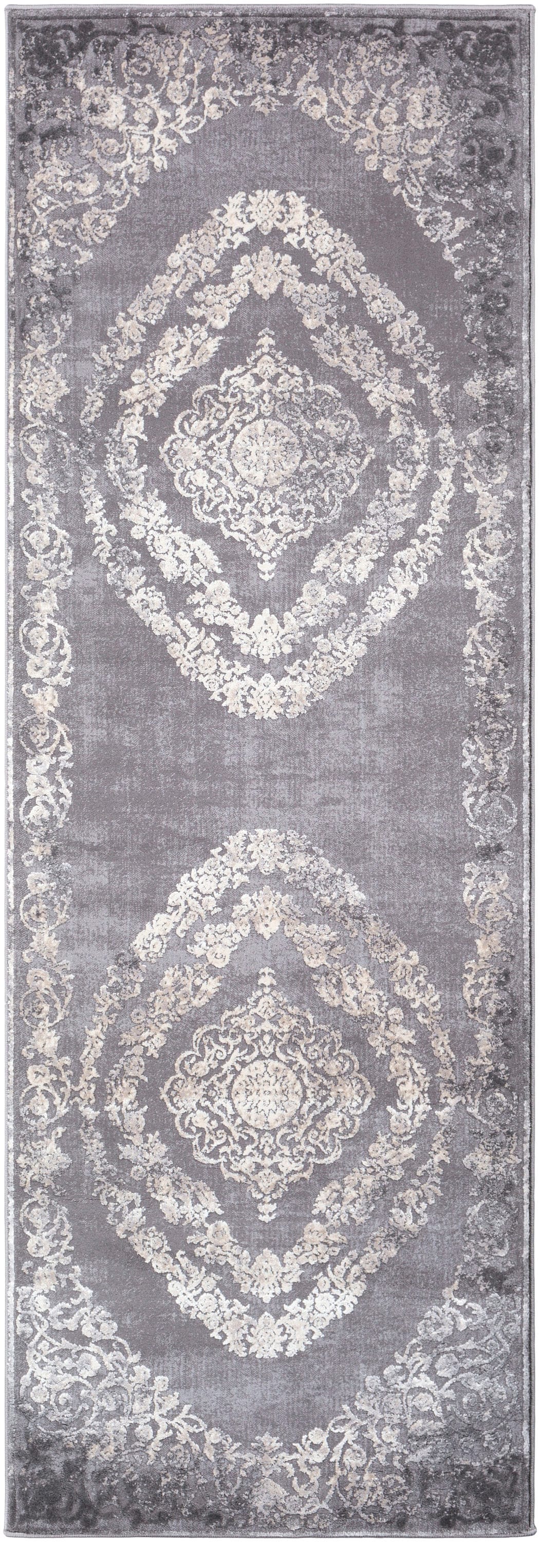 Livabliss TBT2301-2776 Tibetan 2 x 8 (ft) Polyester Charcoal Rectangular Indoor Medallion Oriental Runner rug