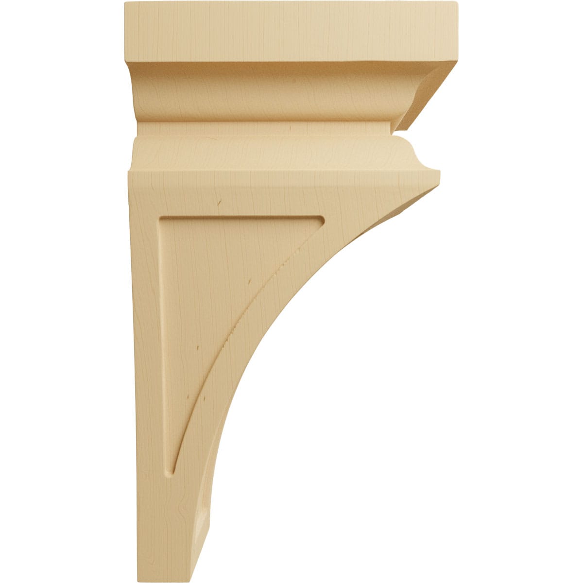 Alder Hand-Carved Jumbo Wood Corbel, 14" x 7"