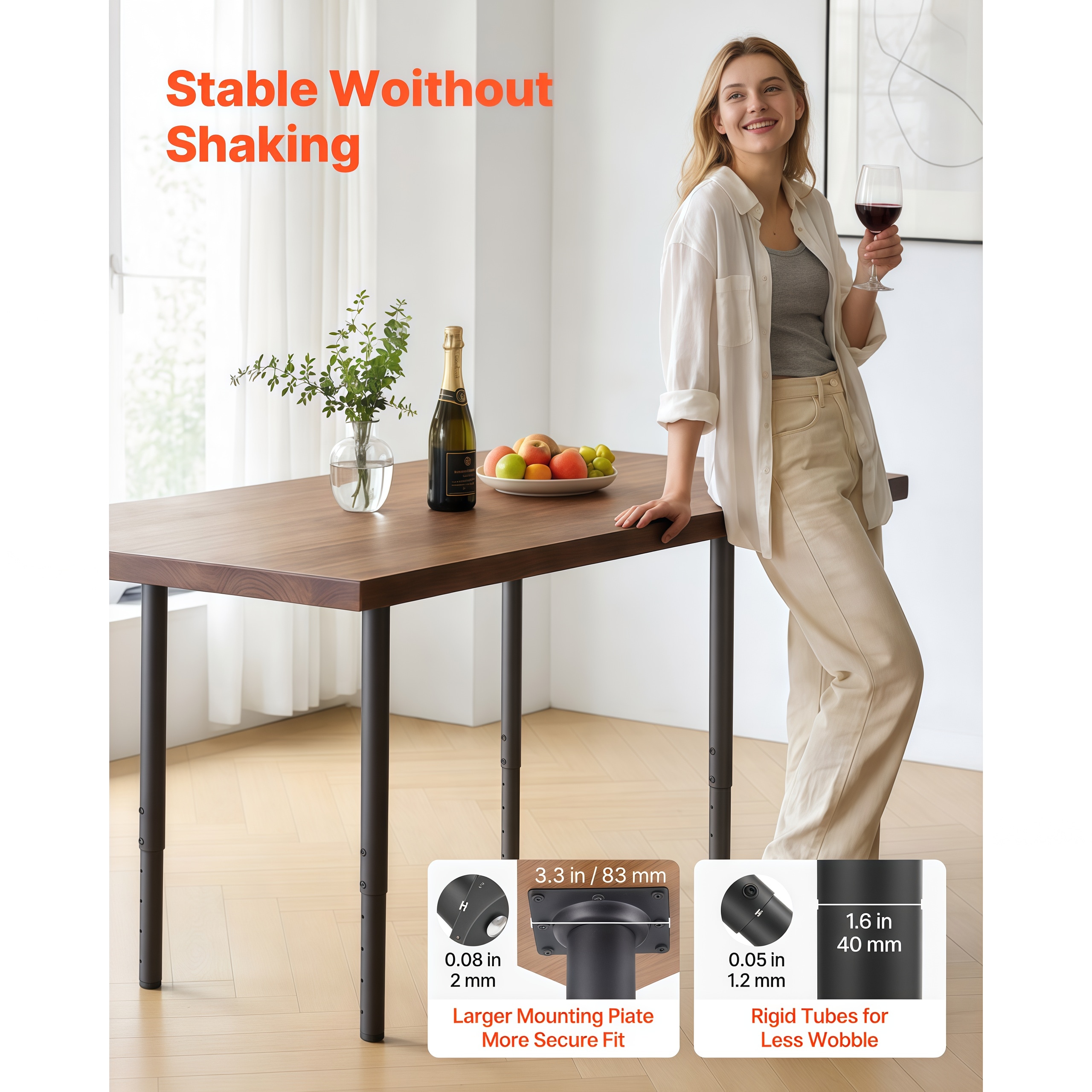 Numhew NHSEAN5849 Wood-Table-Legs - View #5