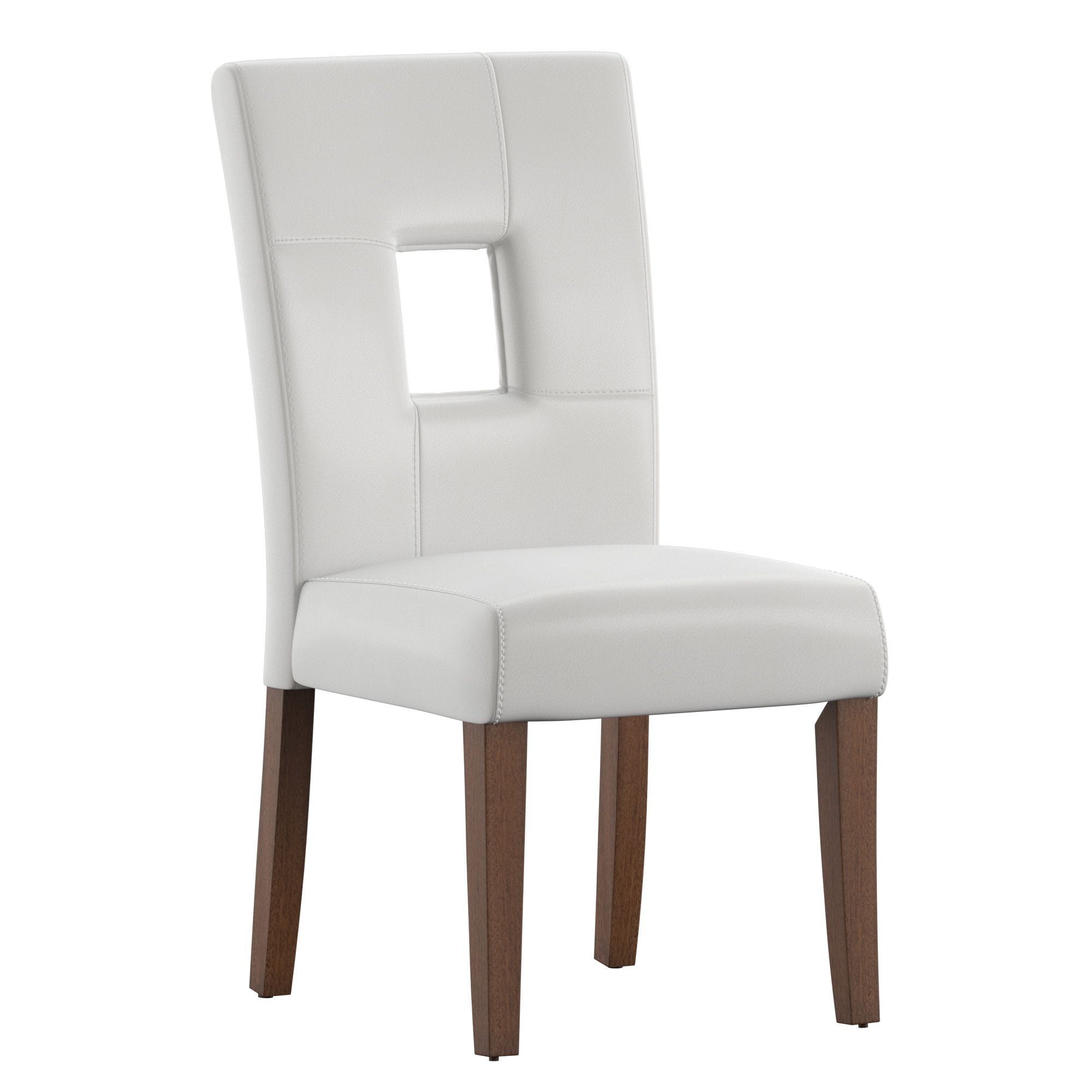 Home Sonata 55874C713WMTL2PC Set of 2 Contemporary/Modern Faux Leather Upholstered Dining Side Chair (Wood Frame)