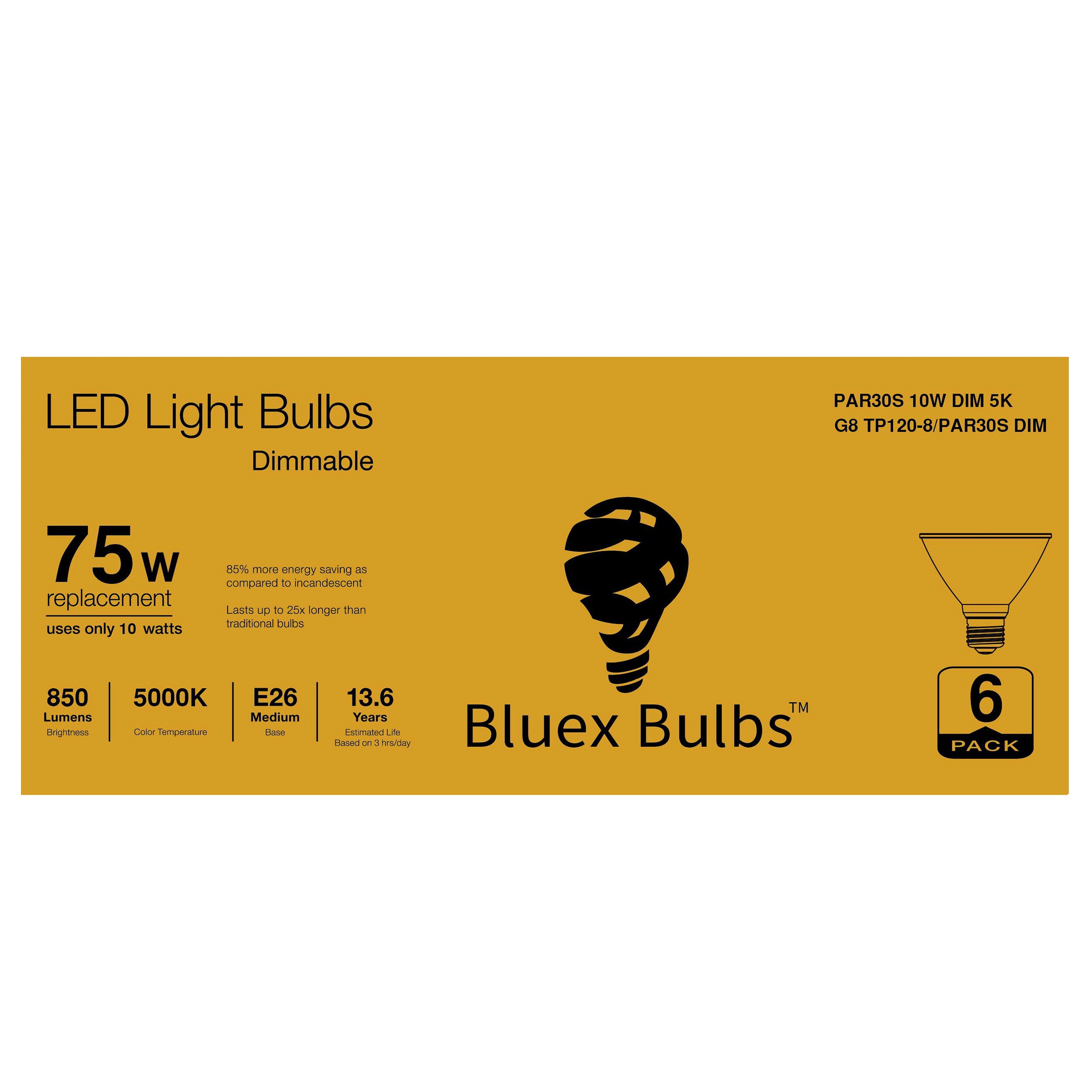 Bluex Bulbs PAR30-10W-SHORT-5K Led-Lights - View #4