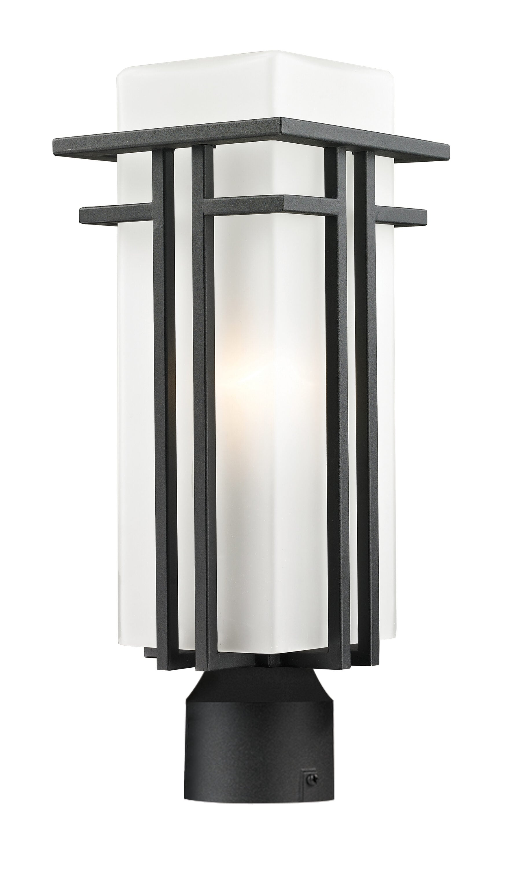 Z-Lite 549PHM-BK-R Abbey 17.25-Inches Black Vintage Outdoor Light post lantern