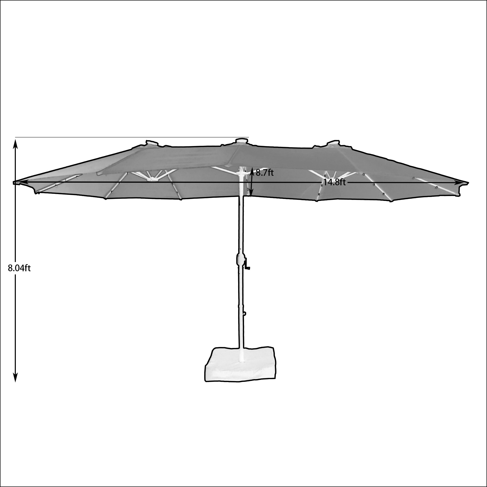 CASAINC WF-OP70084OR Umbrellas-2 - View #3
