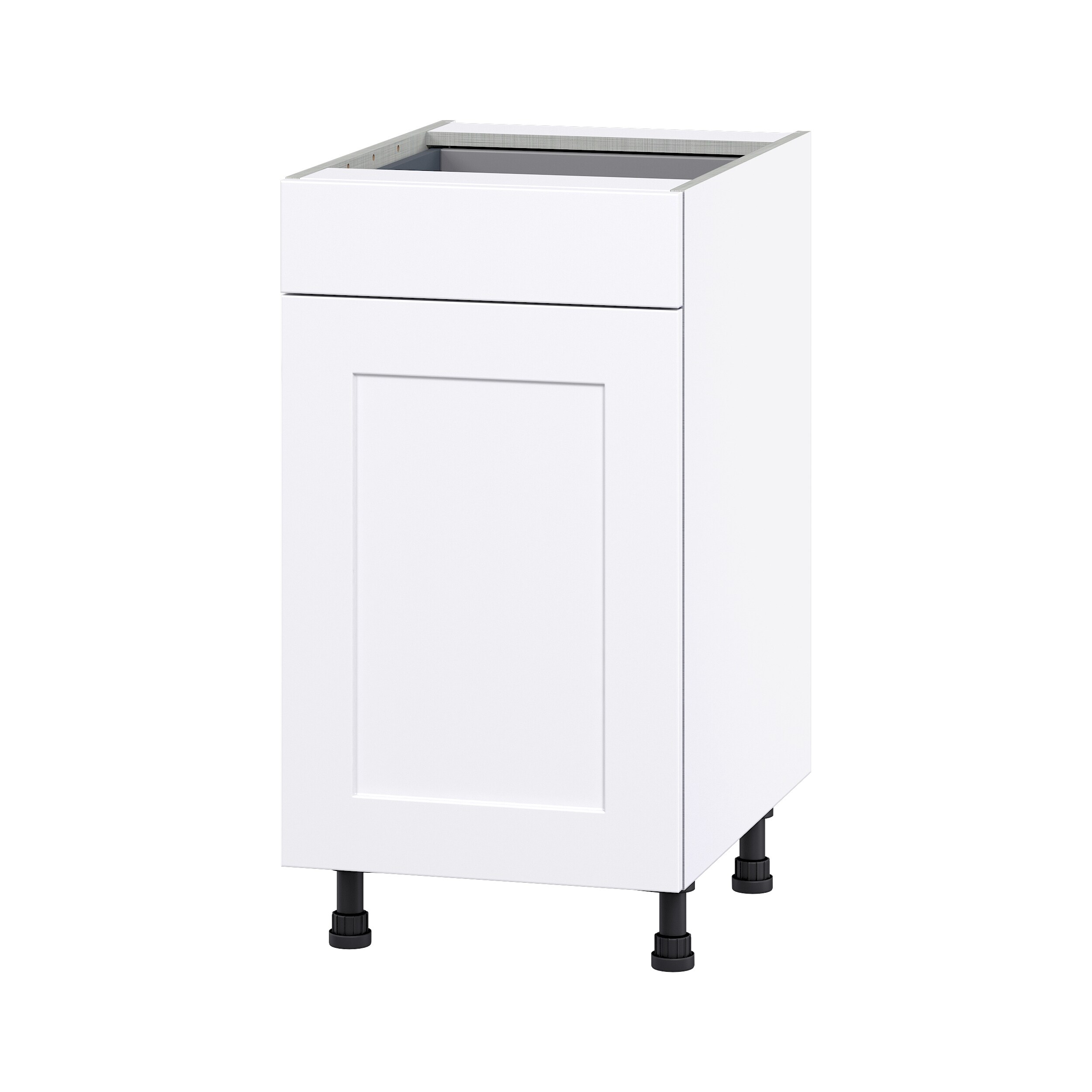 Hugo&Borg DSB18(L/R)-JO Jolie 18-in W x 34.5-in H x 24-in D Warm White Base Fully assembled Cabinet (Flat Panel Shaker)