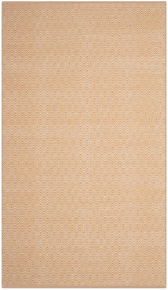 Safavieh MTK515L-5 Montauk Lucie 5 x 8 (ft) Cotton Ivory/Rust Rectangular Indoor Geometric Area rug