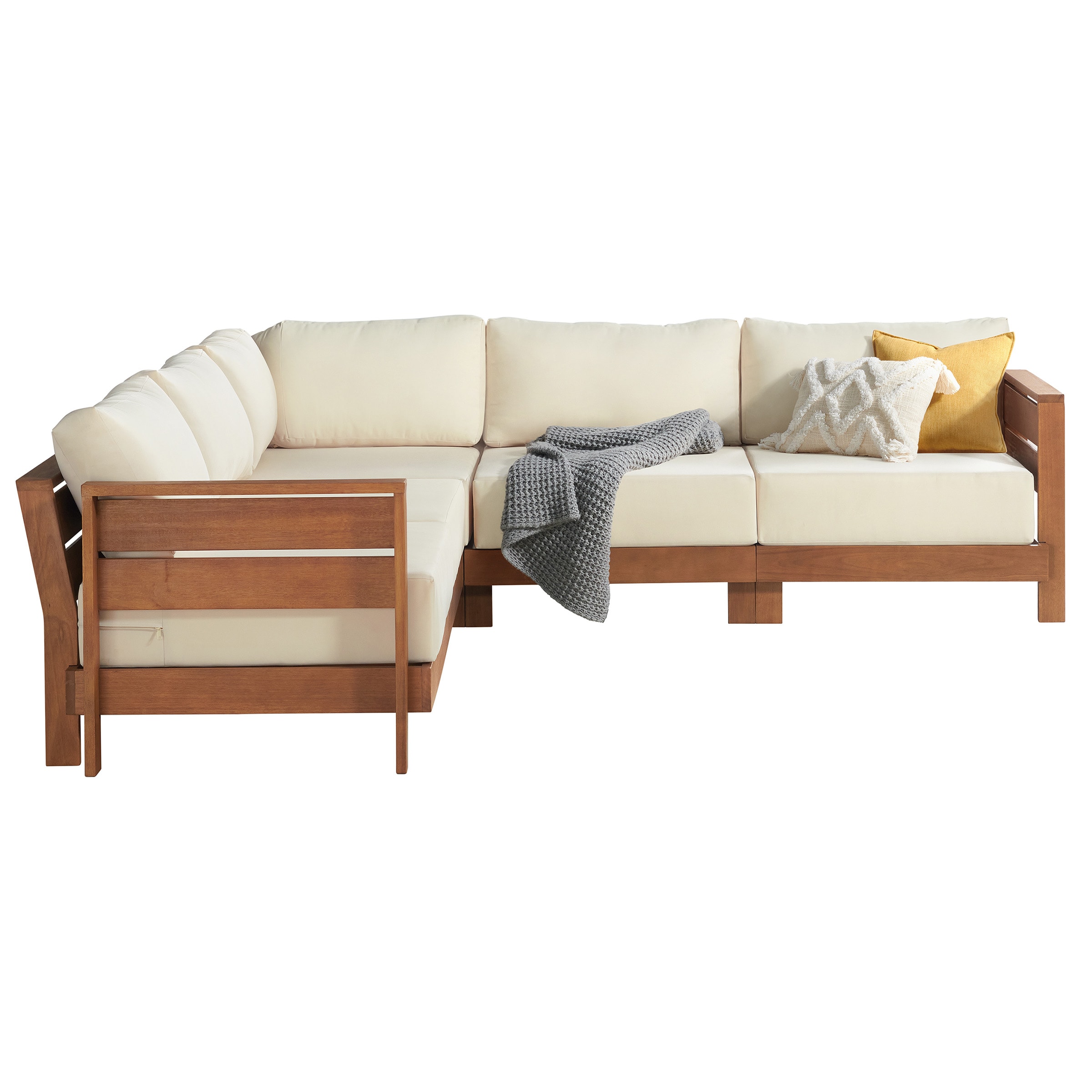 Alaterre Furniture 80-OUTD-WD-SECT Patio-Sofas-Daybeds - View #10