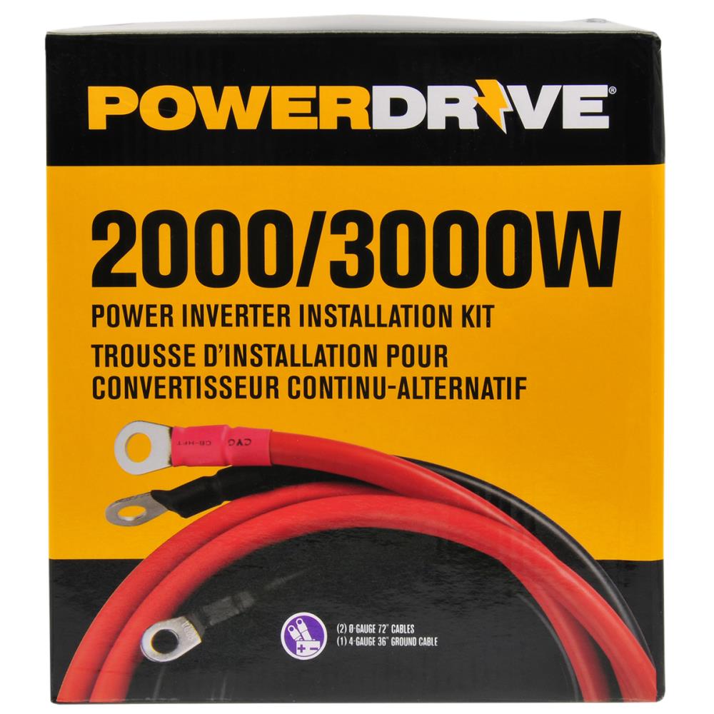 MobileSpec PowerDrive 2000/3000 Watt Power Inverter Installation Kit, Low  Voltage Battery Cut Off, GFCI Safety Circuit