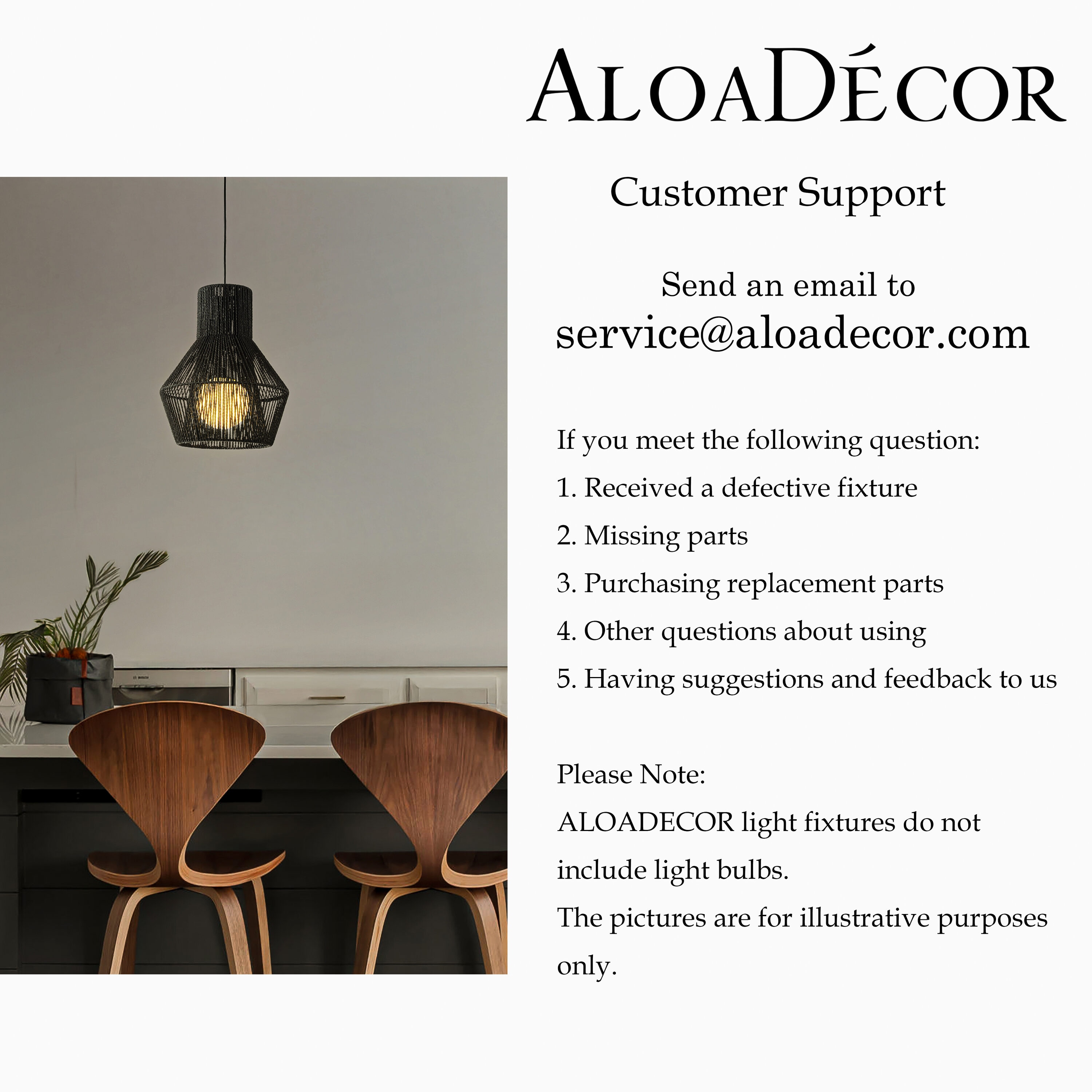 AloaDecor Lighting L7264D36BK12A Pendant-Lights - View #7