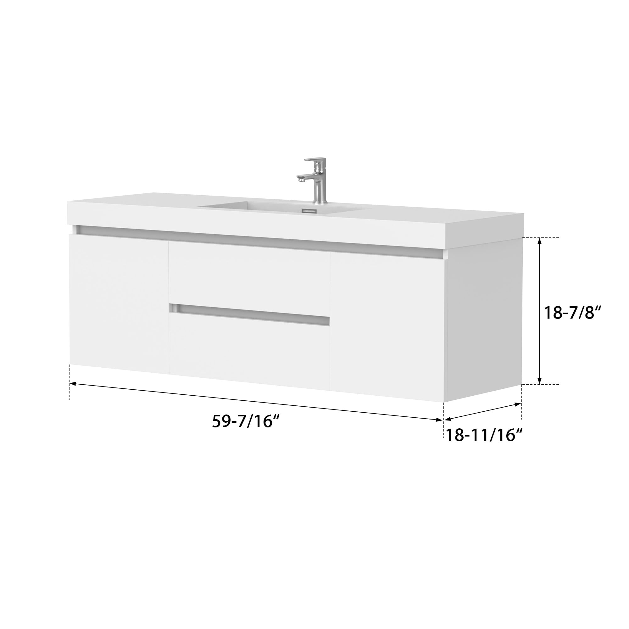 Vanity Art VA6060W-P Bath-Vanity-Combo - View #9