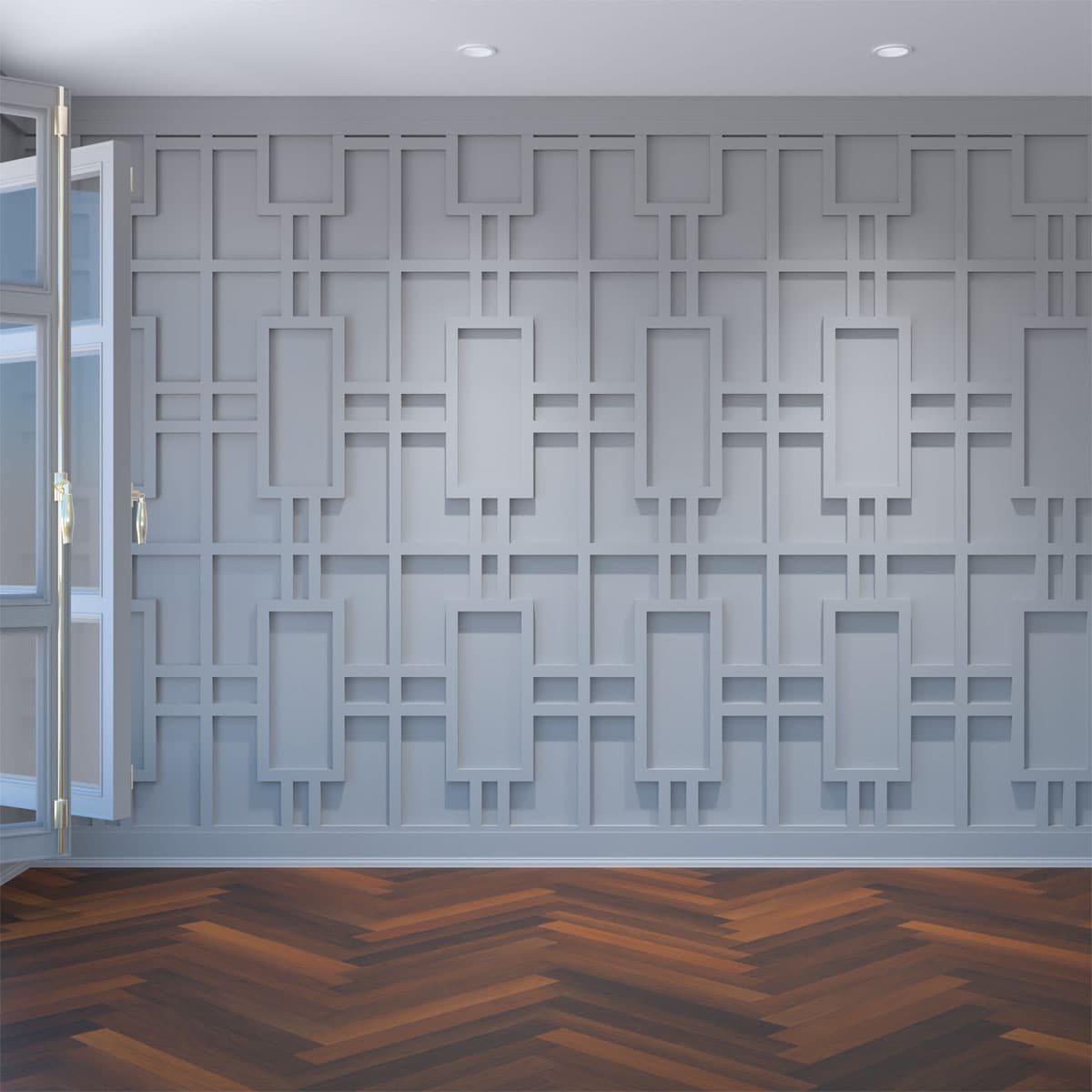 Ekena Millwork WALP16X24HAS 15-1/2-in x 23-3/8-in Smooth Paintable/Stainable White PVC Fretwork Wall Panel ( 2.52 )