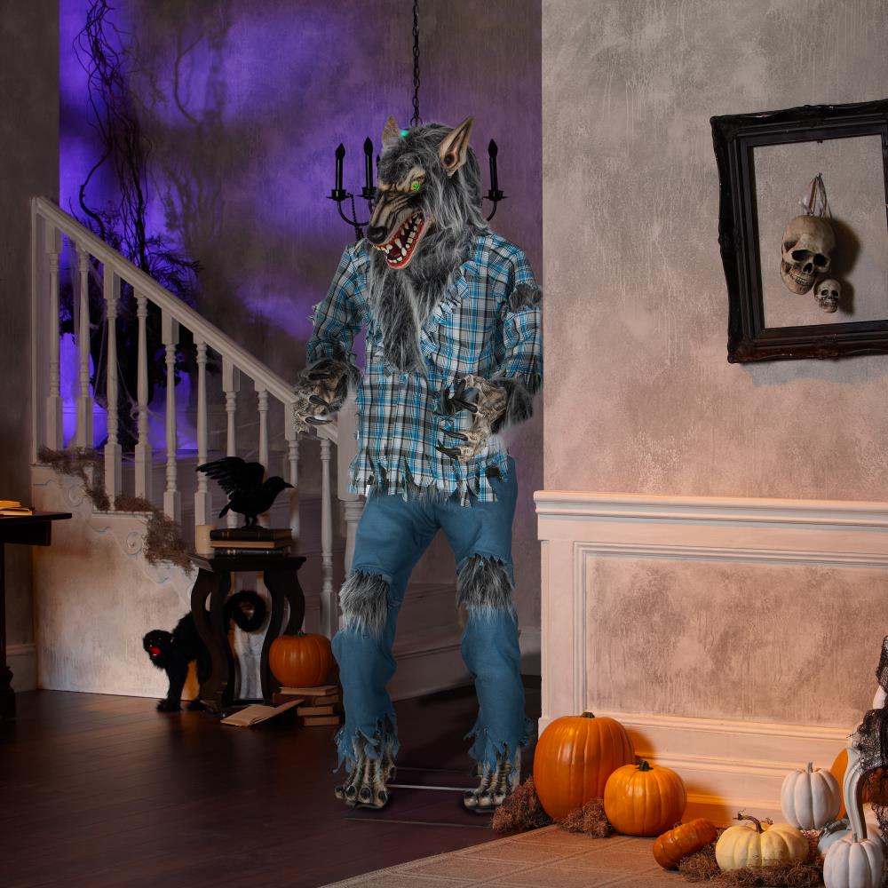 Holiday Living 78.74-in Talking Lighted Werewolf Lifesize Greeter at ...