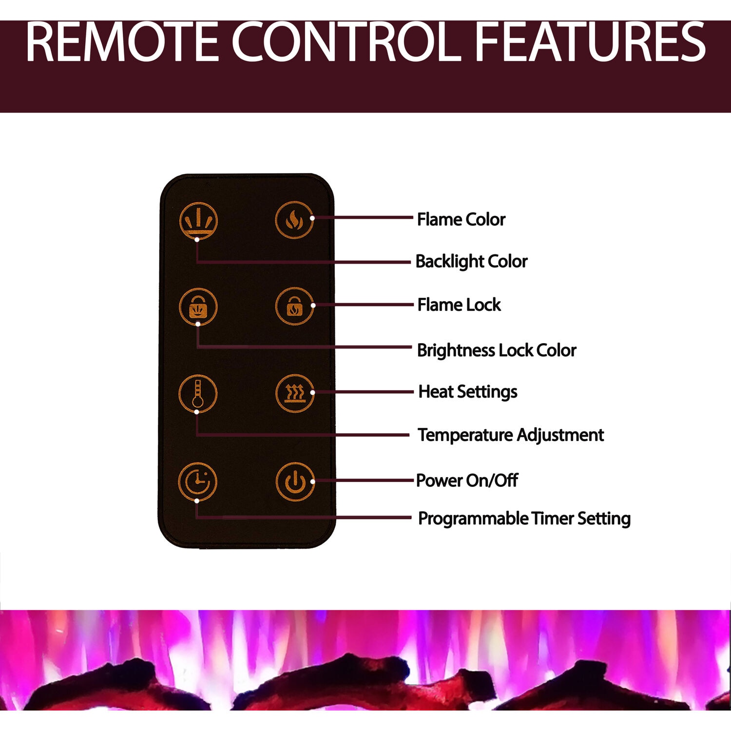 Cambridge CAM50RECWMEF-2BLK Electric-Fireplaces - View #5