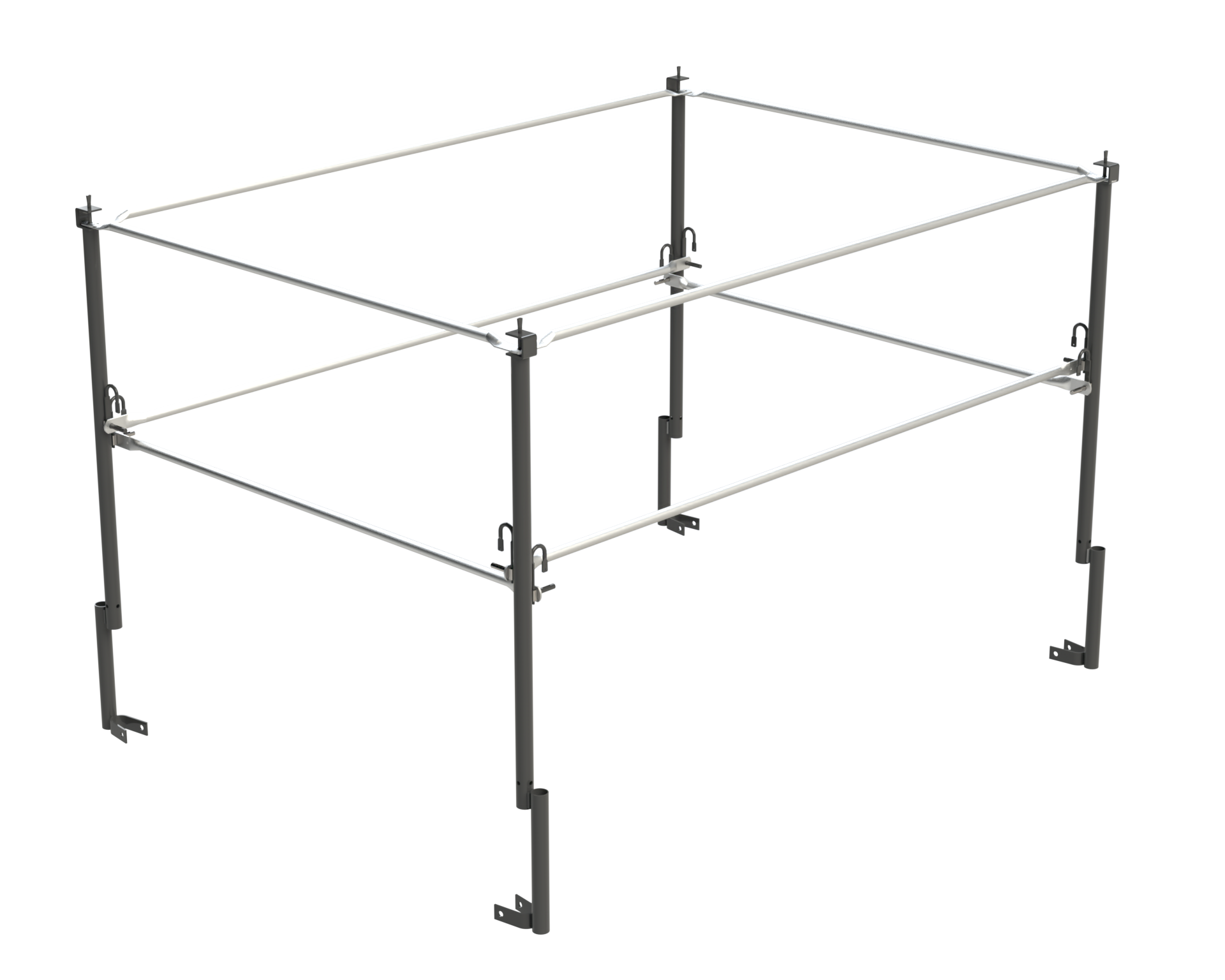 How to attach scaffold tube to a shipping container