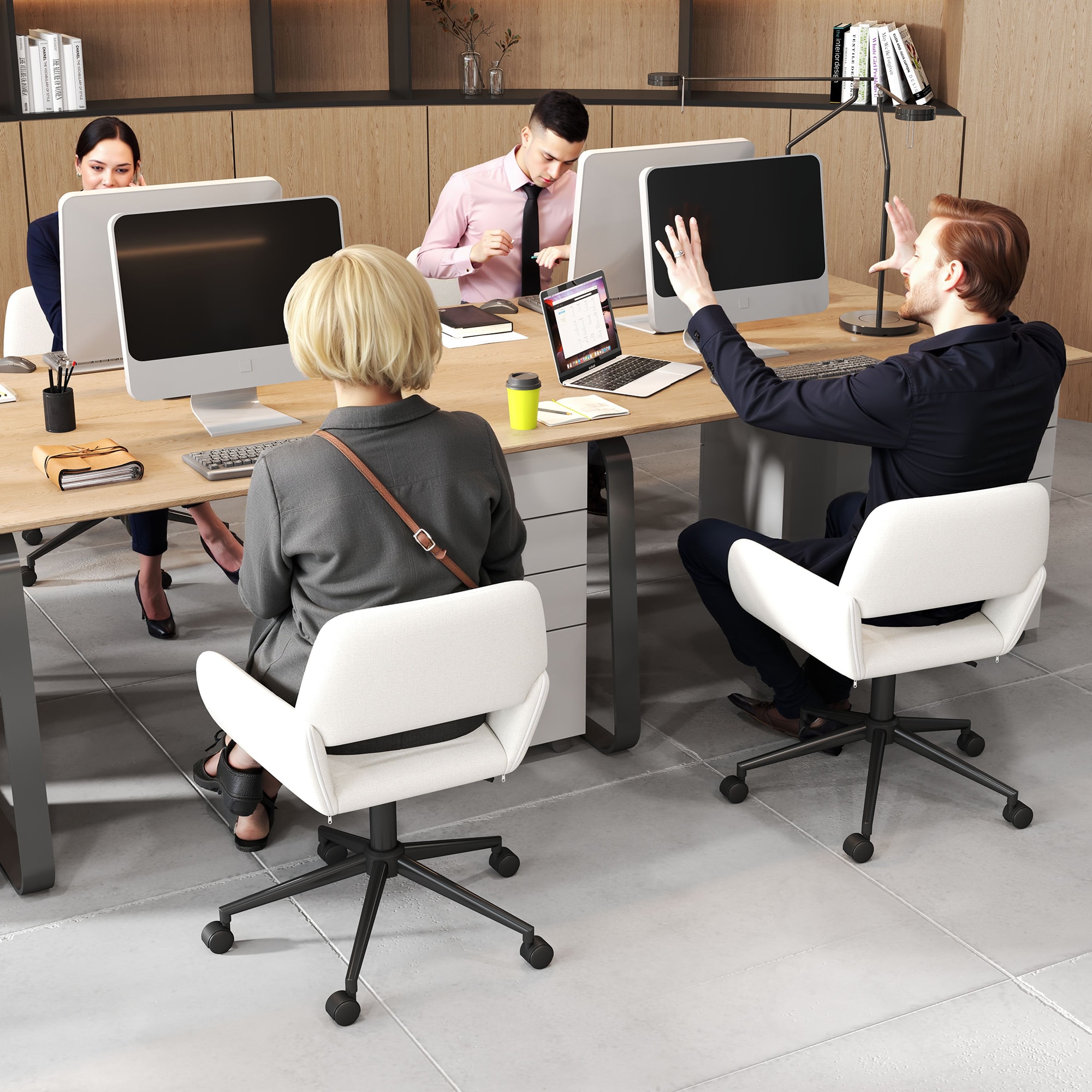 Homy Casa ROSS BEIGE Office-Chairs - View #5
