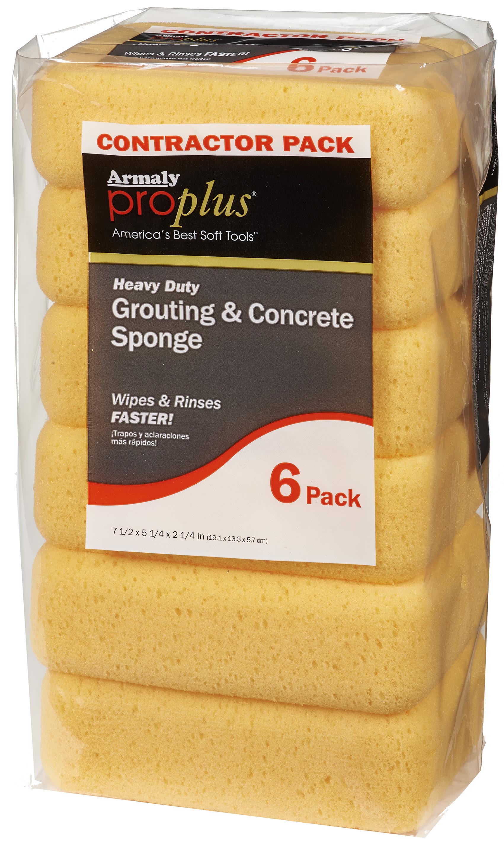 Tile Grout Sponge 3 Pack Heavy Duty 5-1/2 x 7-1/2