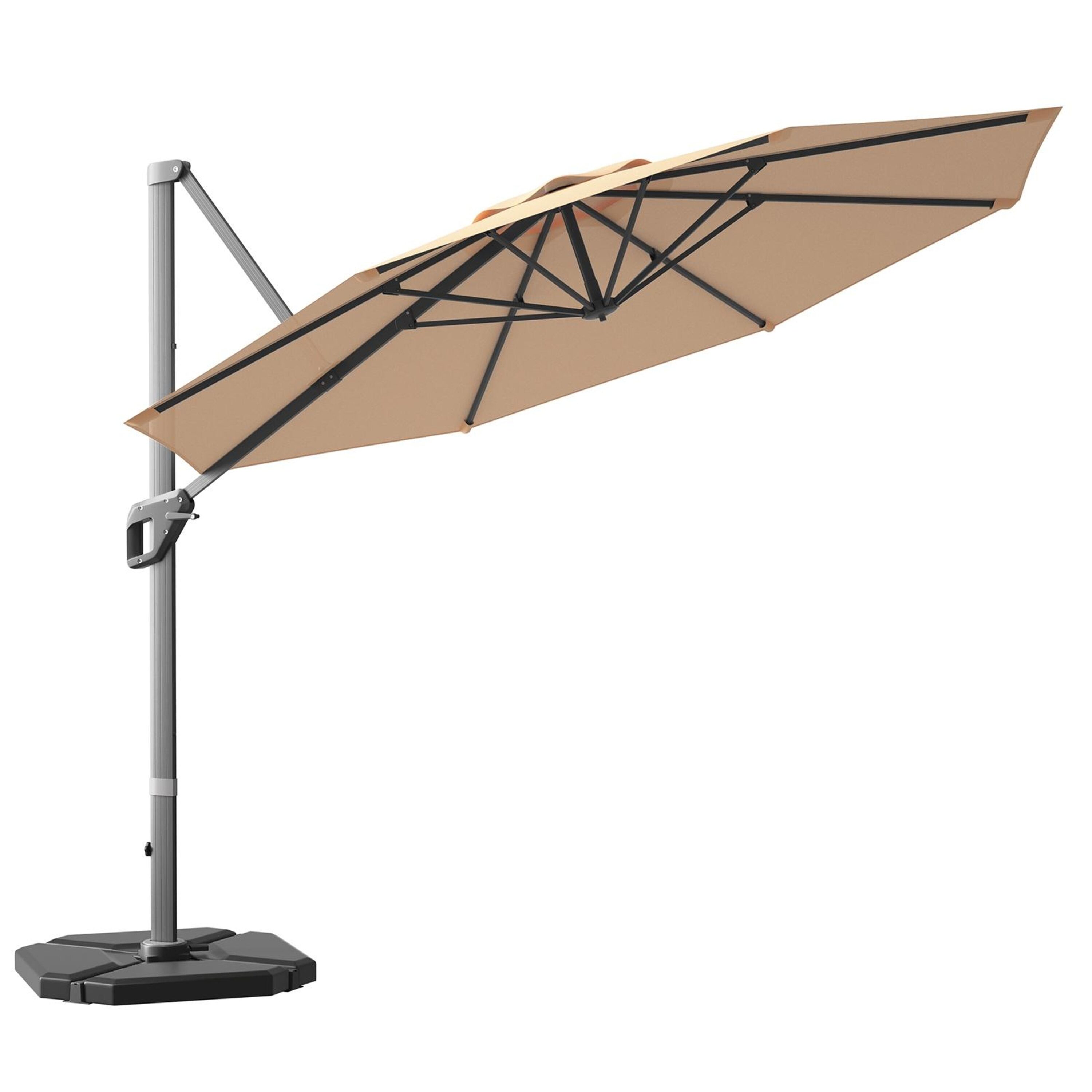 Clihome 11 Ft Patio Cantilever Umbrella Outdoor Offset Umbrella with ...