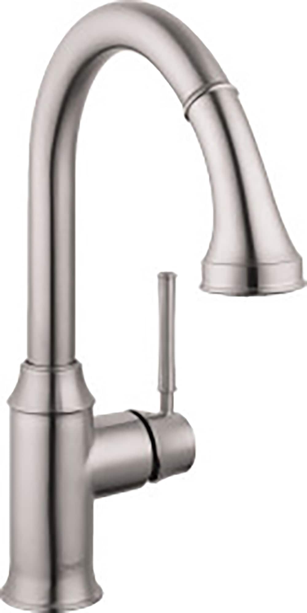 HG kitchen Steel Optik Single Handle Pull-down Kitchen Faucet | - Hansgrohe 04215800