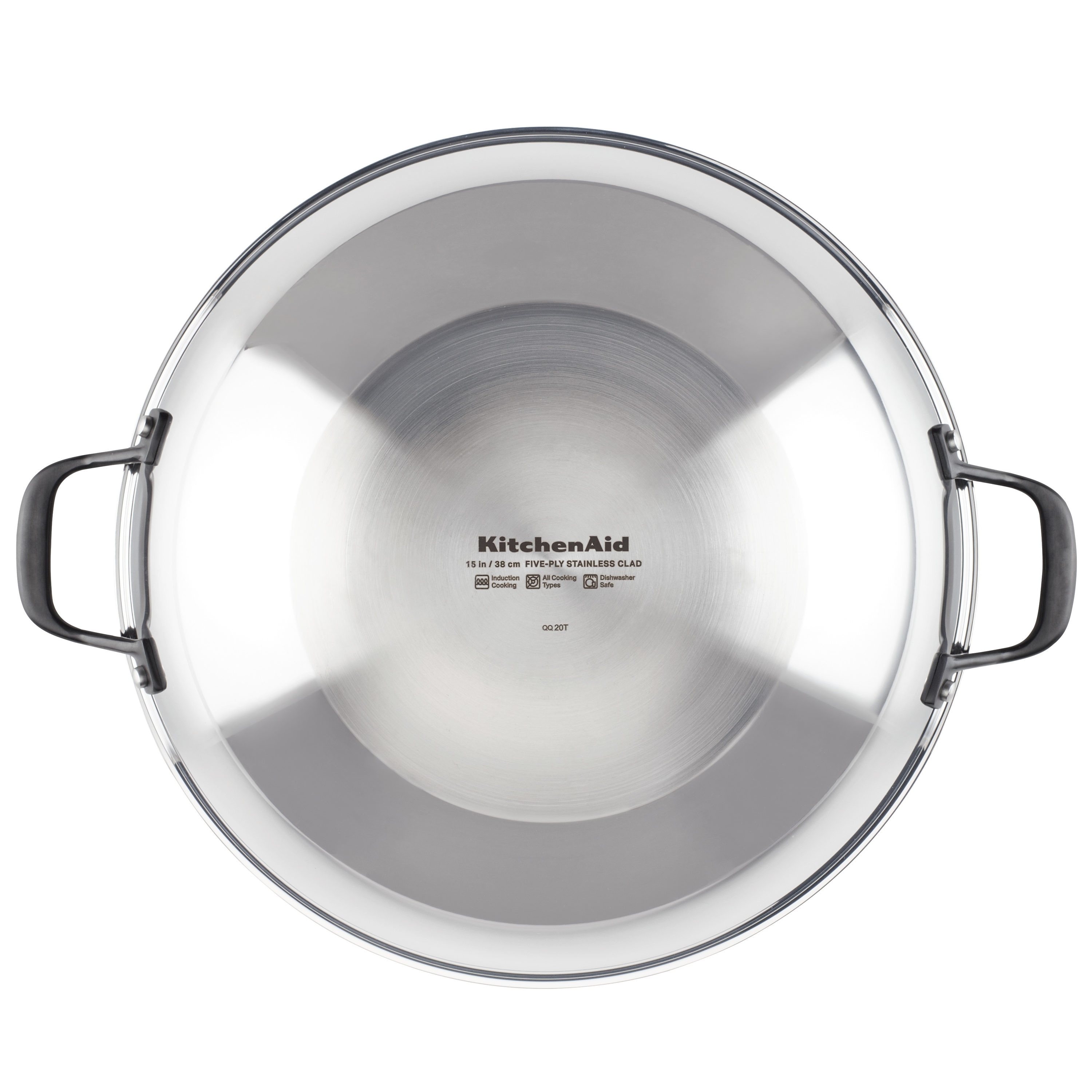 LOLYKITCH 10 Inch Tri-Ply Stainless Steel Wok Pan with Lid,Deep