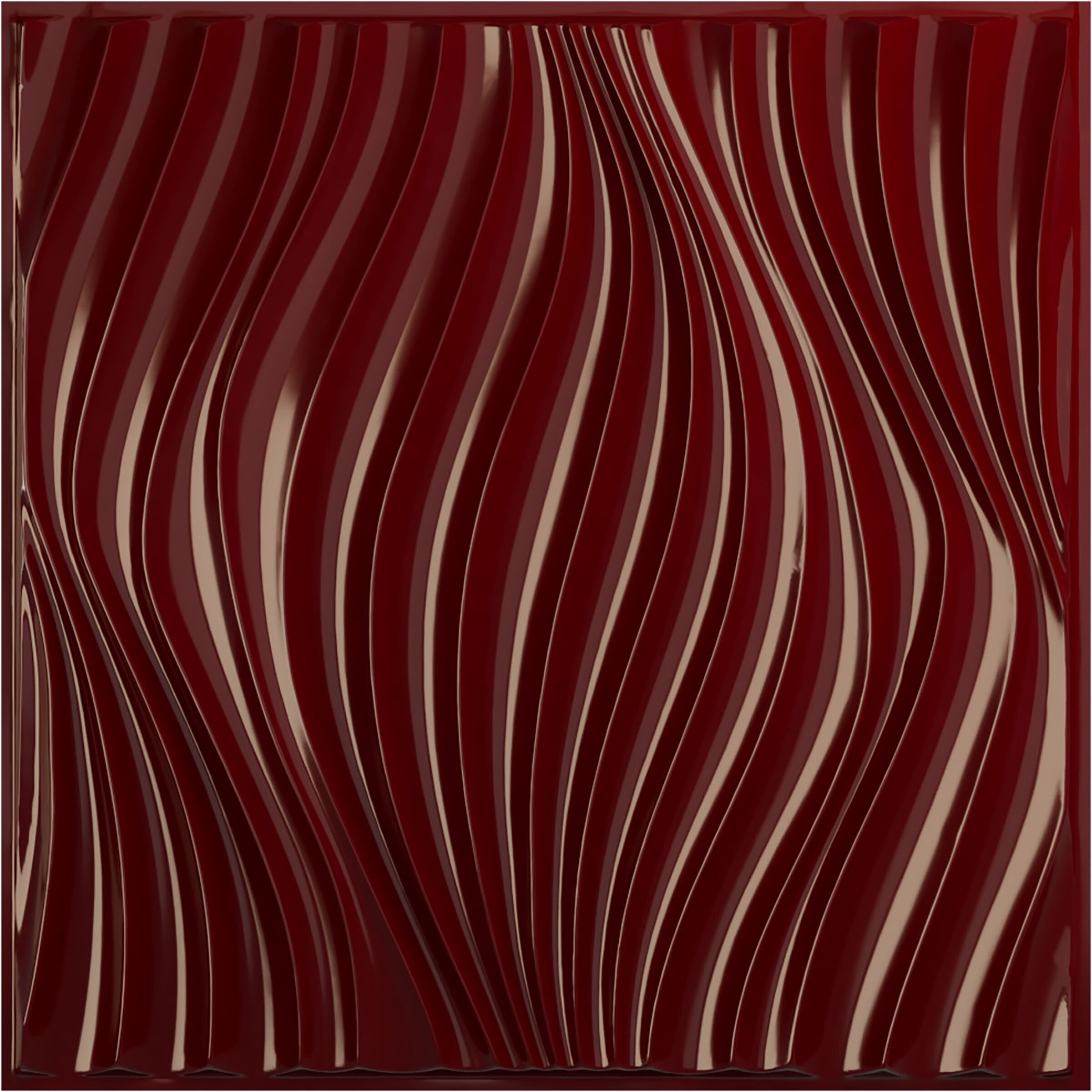Ekena Millwork WP20X20BWHML 19-5/8-in x 19-5/8-in Embossed Paintable/Stainable Red PVC Wall Panel (