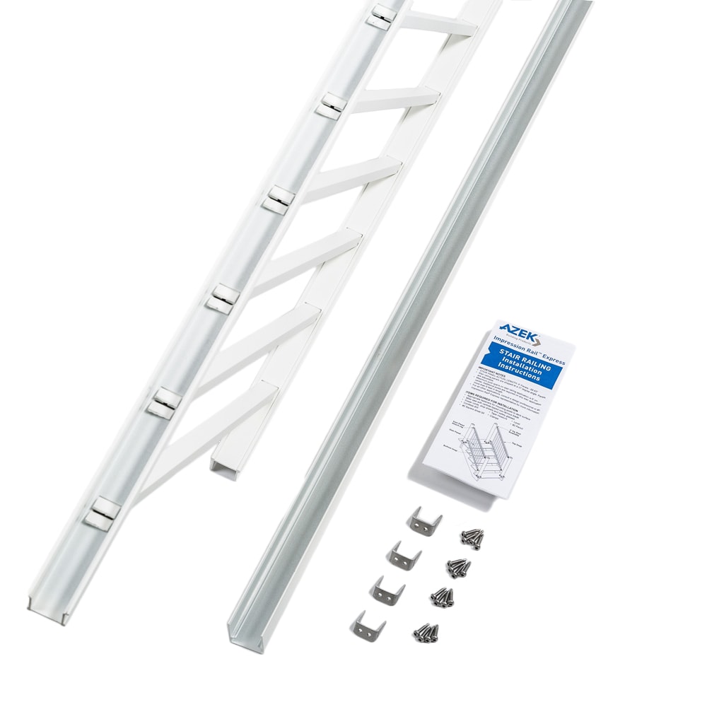 TimberTech Impression Rail Express 8-ft White Painted Stair railing Kit #AZTIX36UNSP8W