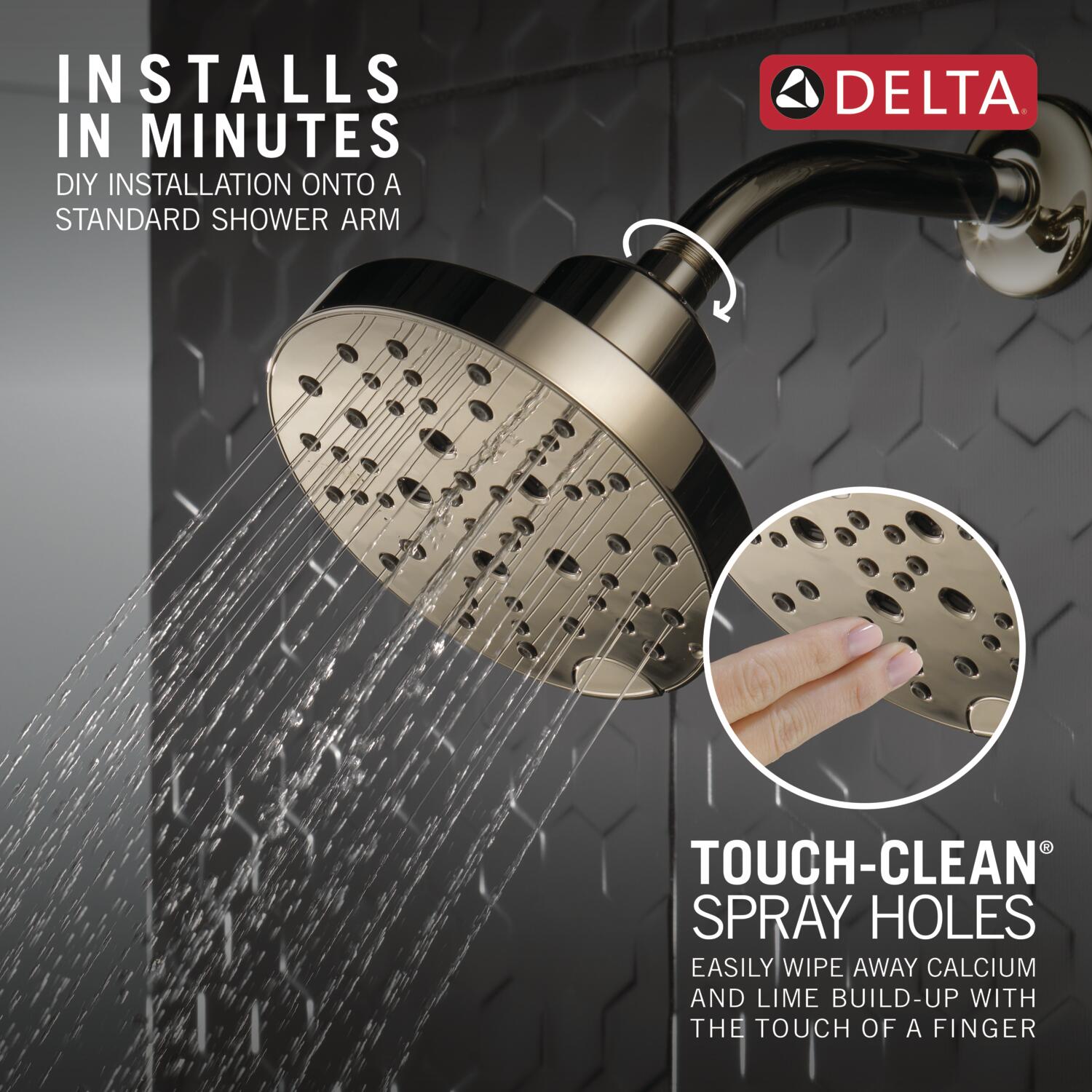 Delta 52668-PN-PR Fixed-Showerhead - View #6