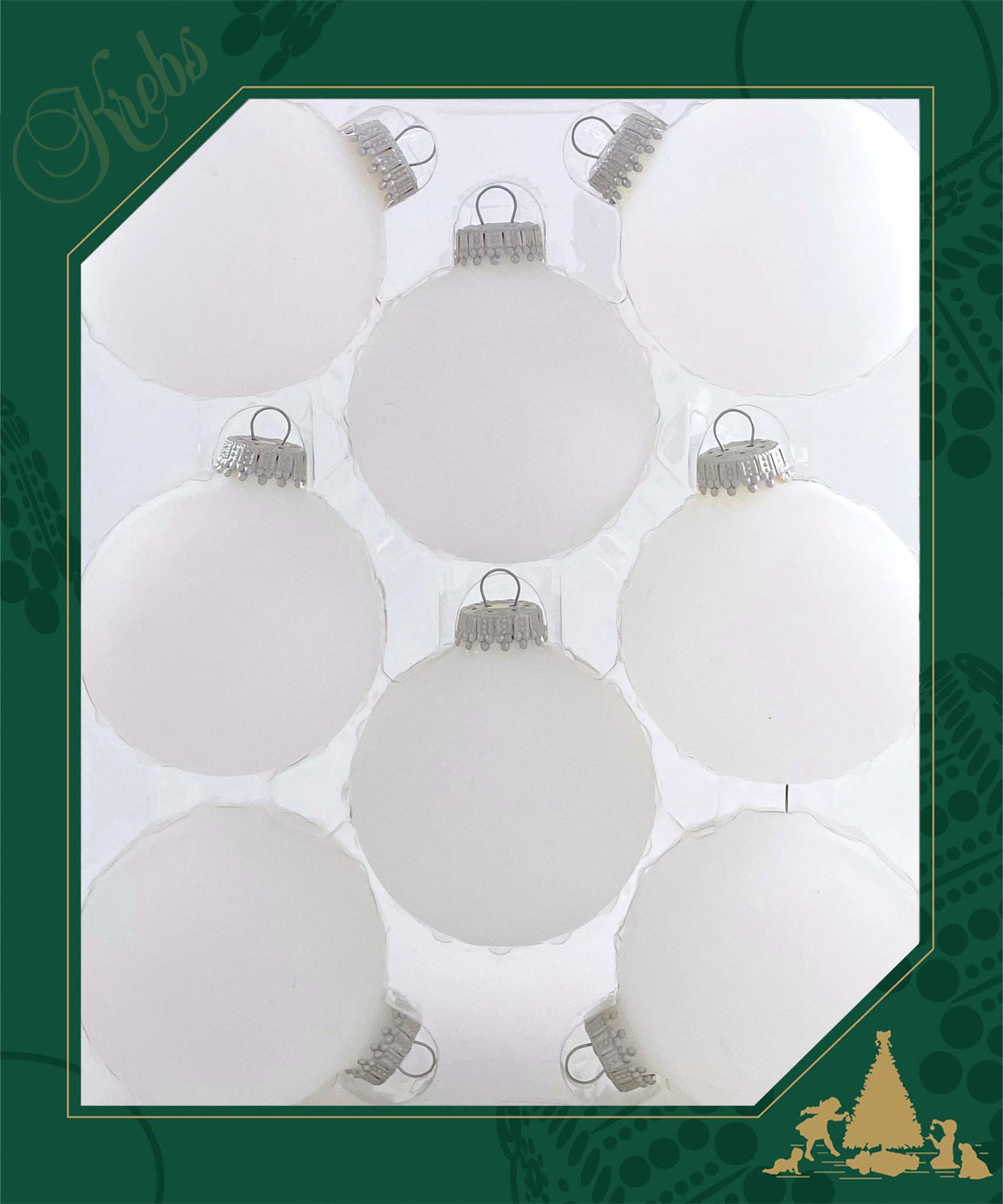 Krebs KBX70800 8 -Pack White Standard Indoor Ornament set