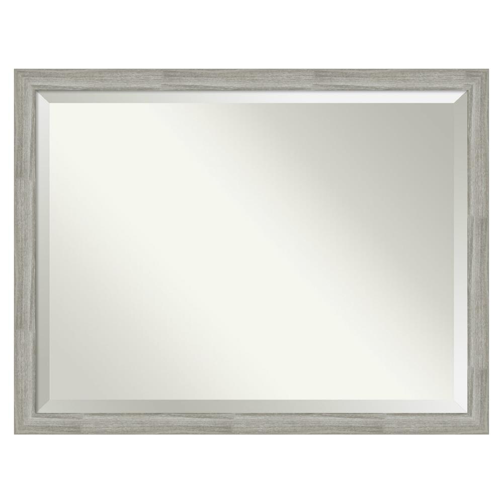 Amanti Art DSW4593686 Dove Greywash 43.5-Inches x 33.5-Inches Framed Rectangle Bathroom Vanity Mirror ( Distressed Grey )