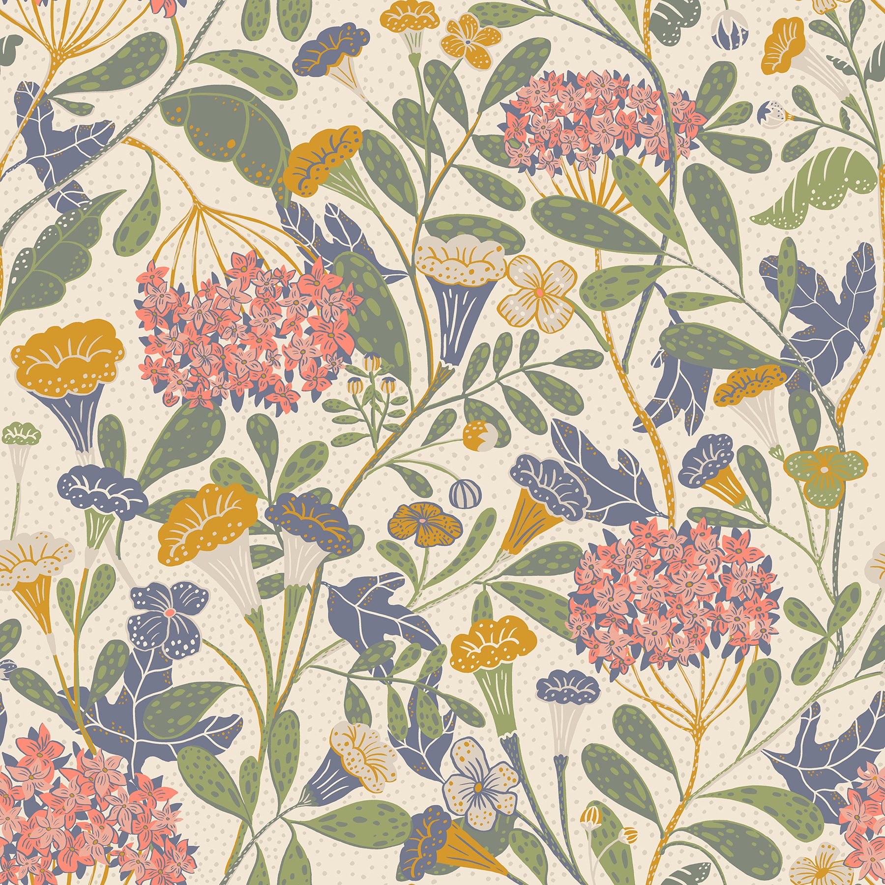 A-Street Prints 2999-55021 Annelie 57.5-Sq. Feet Off-White Non-woven Floral Unpasted Wallpaper