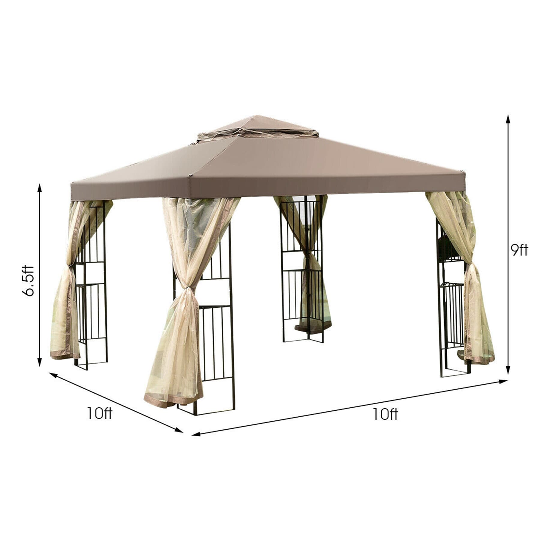 Forclover ASE-224BG Wood-Resin-Gazebos - View #2