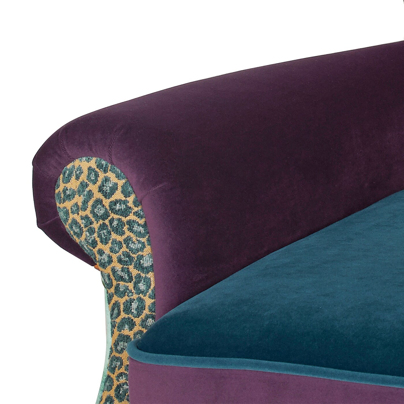 Sustainably Sourced Brown Velvet Wingback Accent Chair with Wood Frame