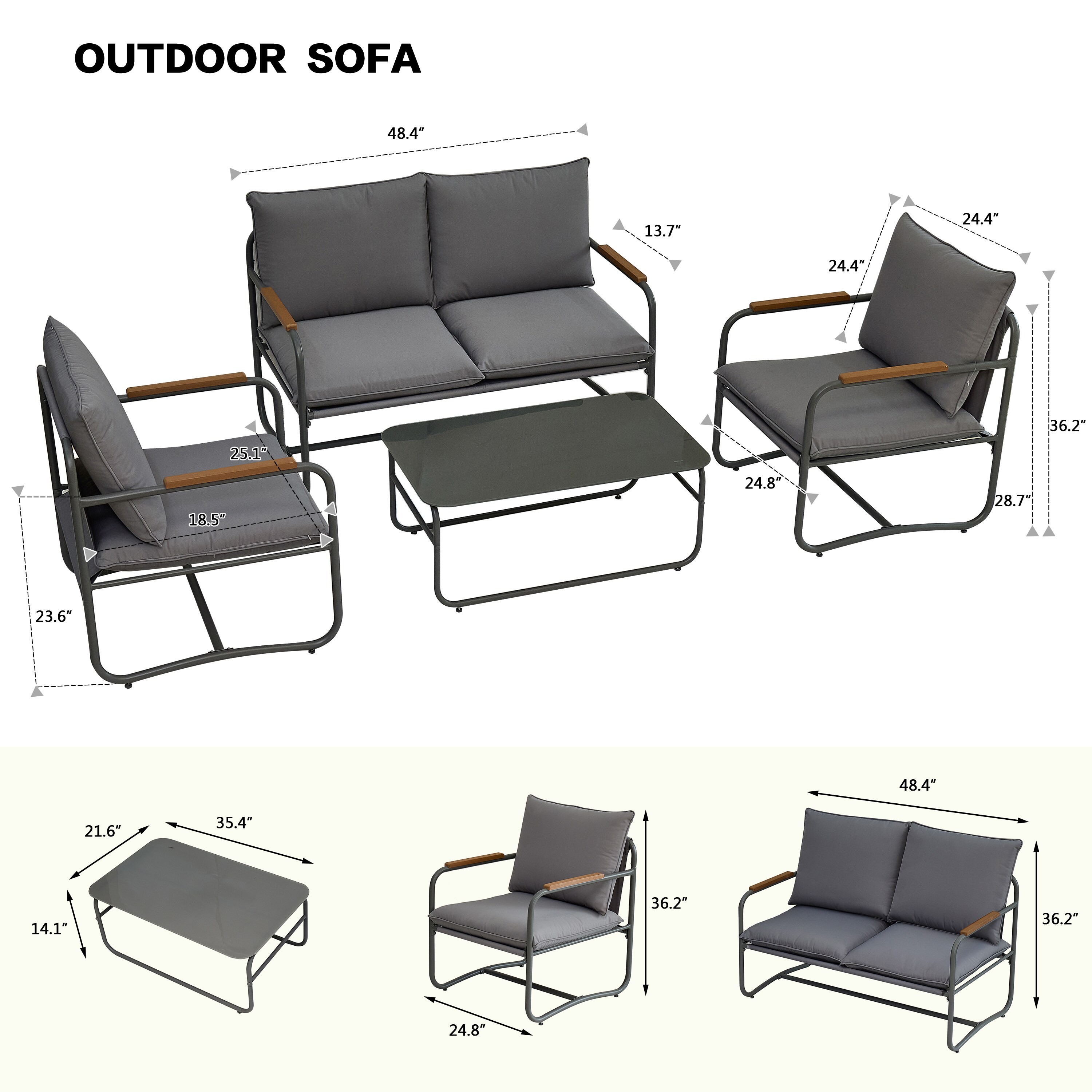Xspracer ML-PCS2142 Patio-Conversation-Sets - View #6