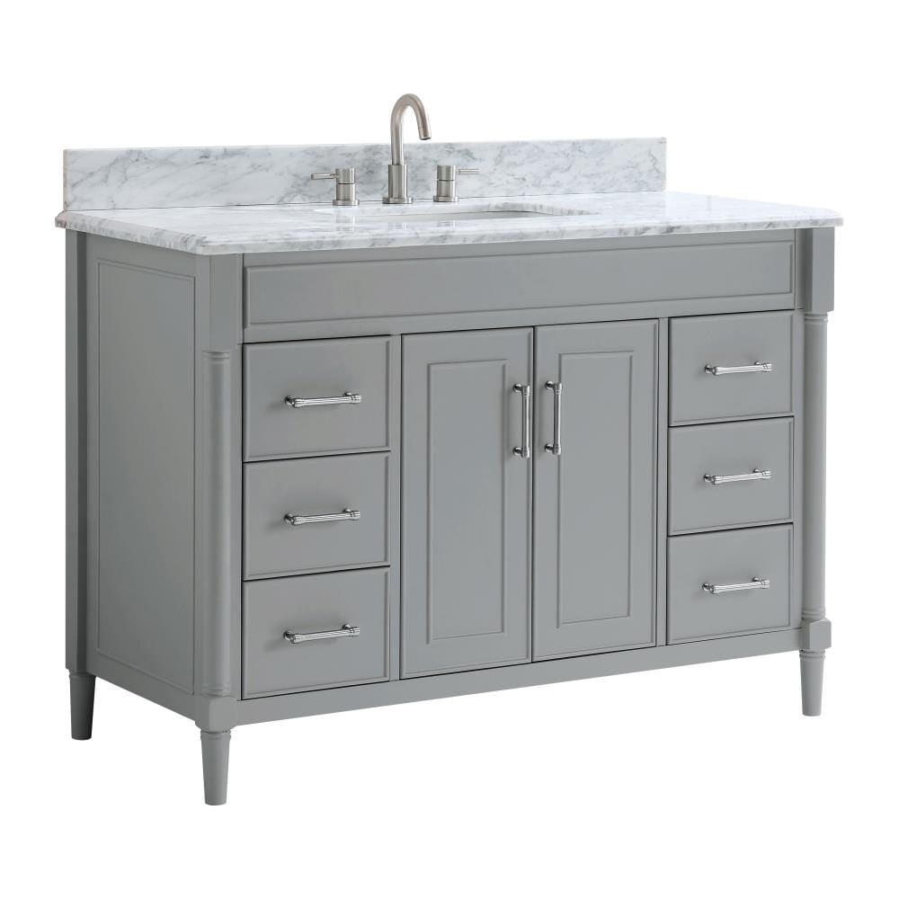 allen + roth Perrella 49-in Light Gray Undermount Single Sink