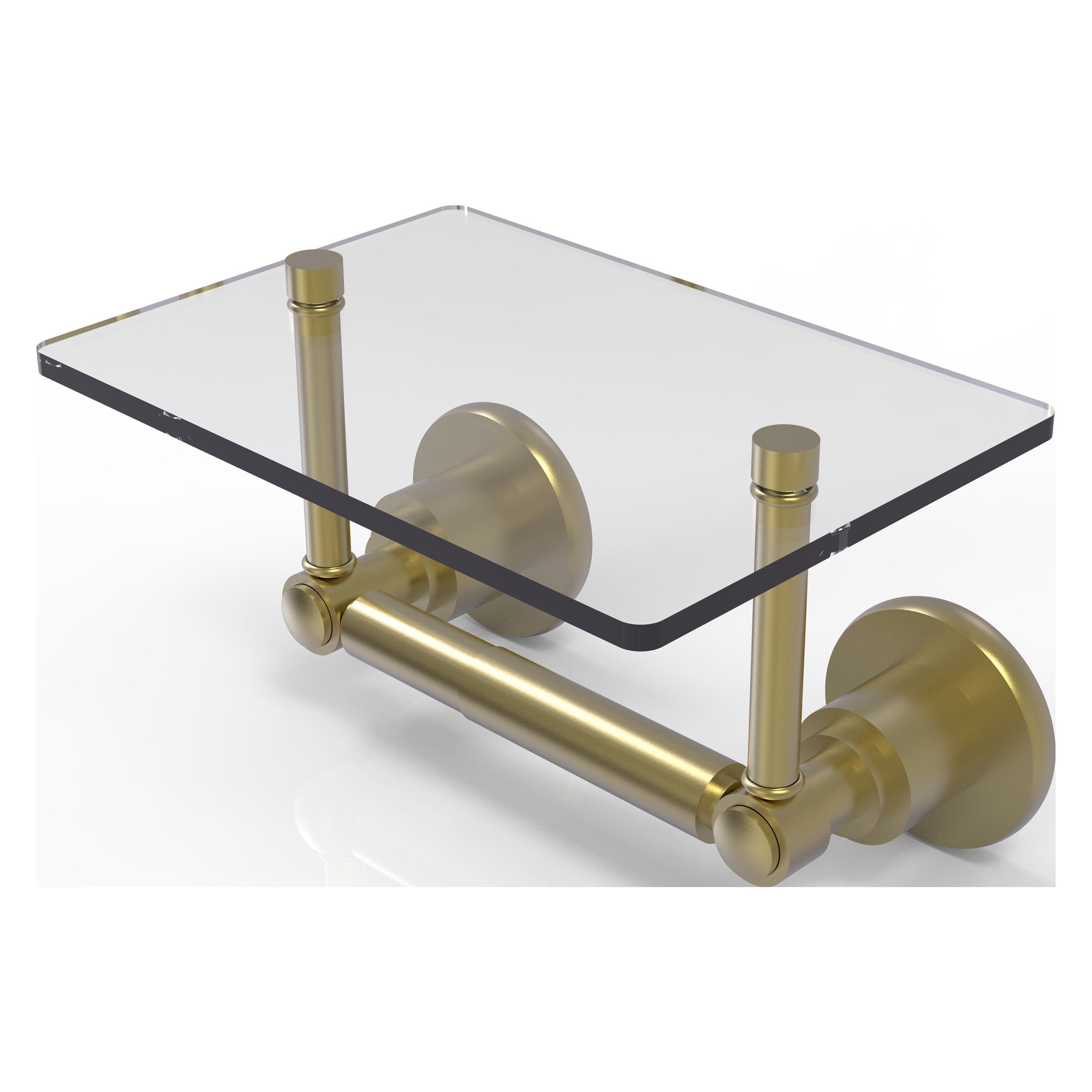 Allied Brass TS-28-PB Free Standing European Style Toilet Tissue Holder Polished Brass