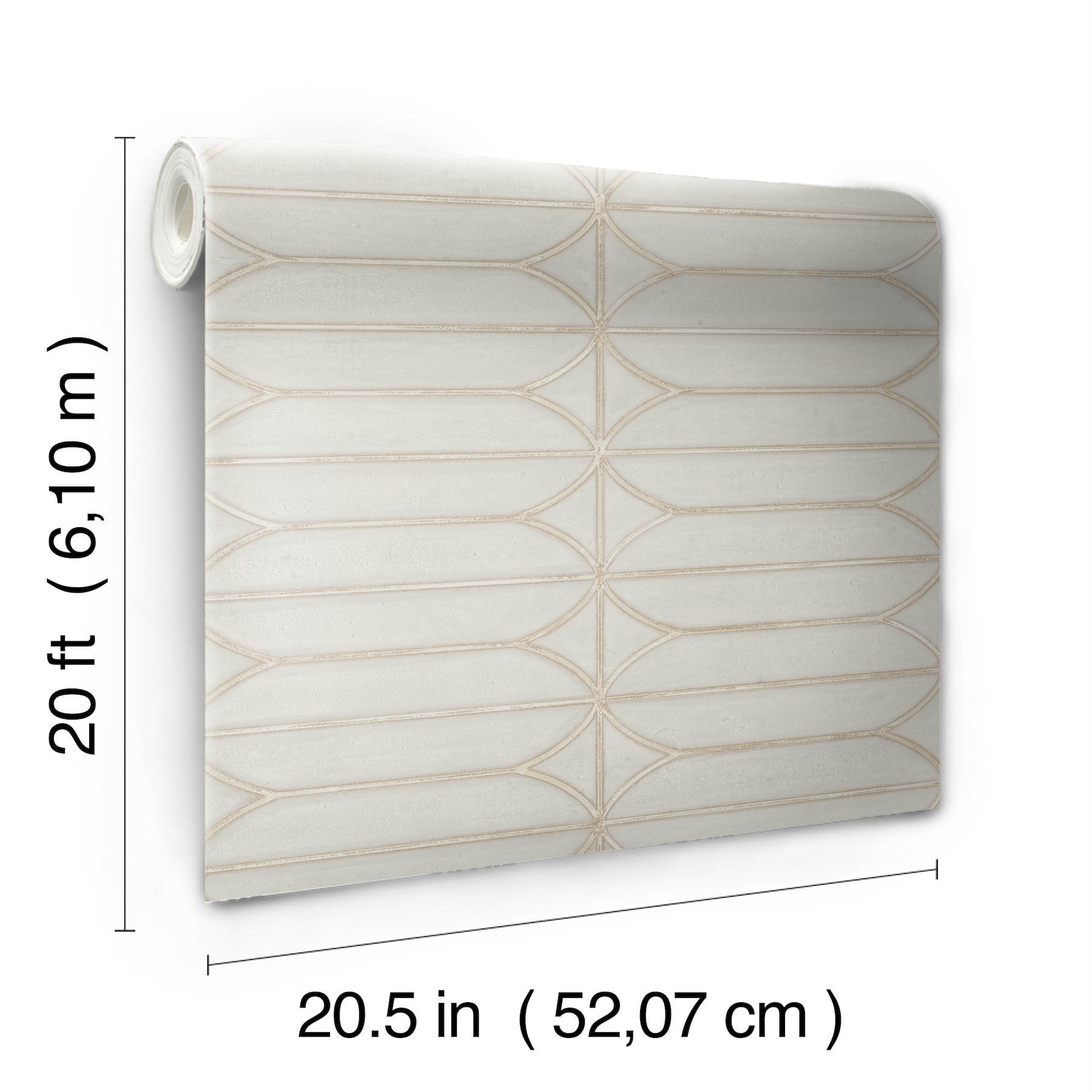 Candice Olson PSW1411RL 34.2-Sq. Feet Brown Non-woven Geometric Self-adhesive Peel and Stick Wallpaper