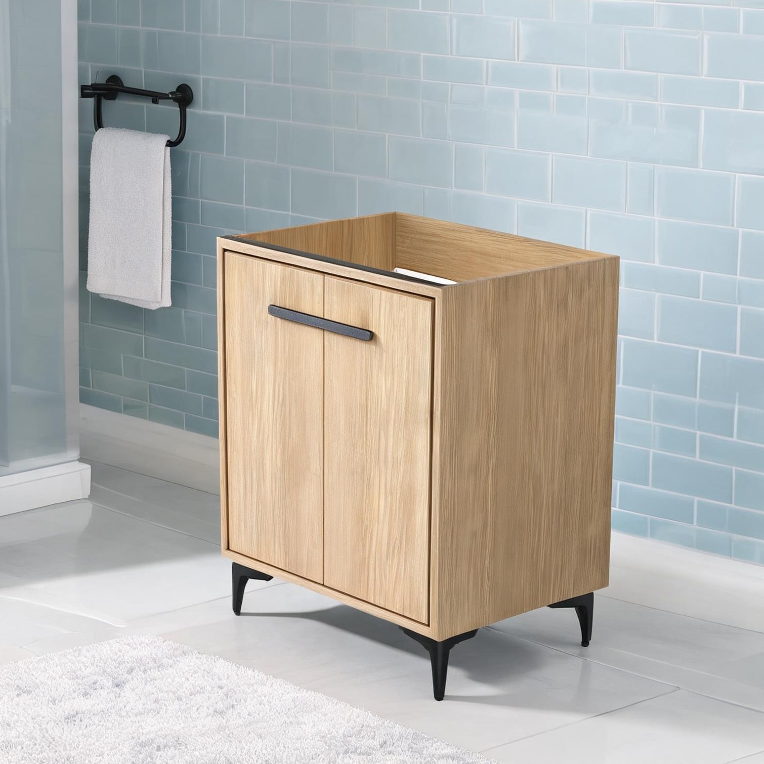 sunjurt - 30-Inch Freestanding Storage Vanity Base Bathroom Vanity with As Pic and pairing 30