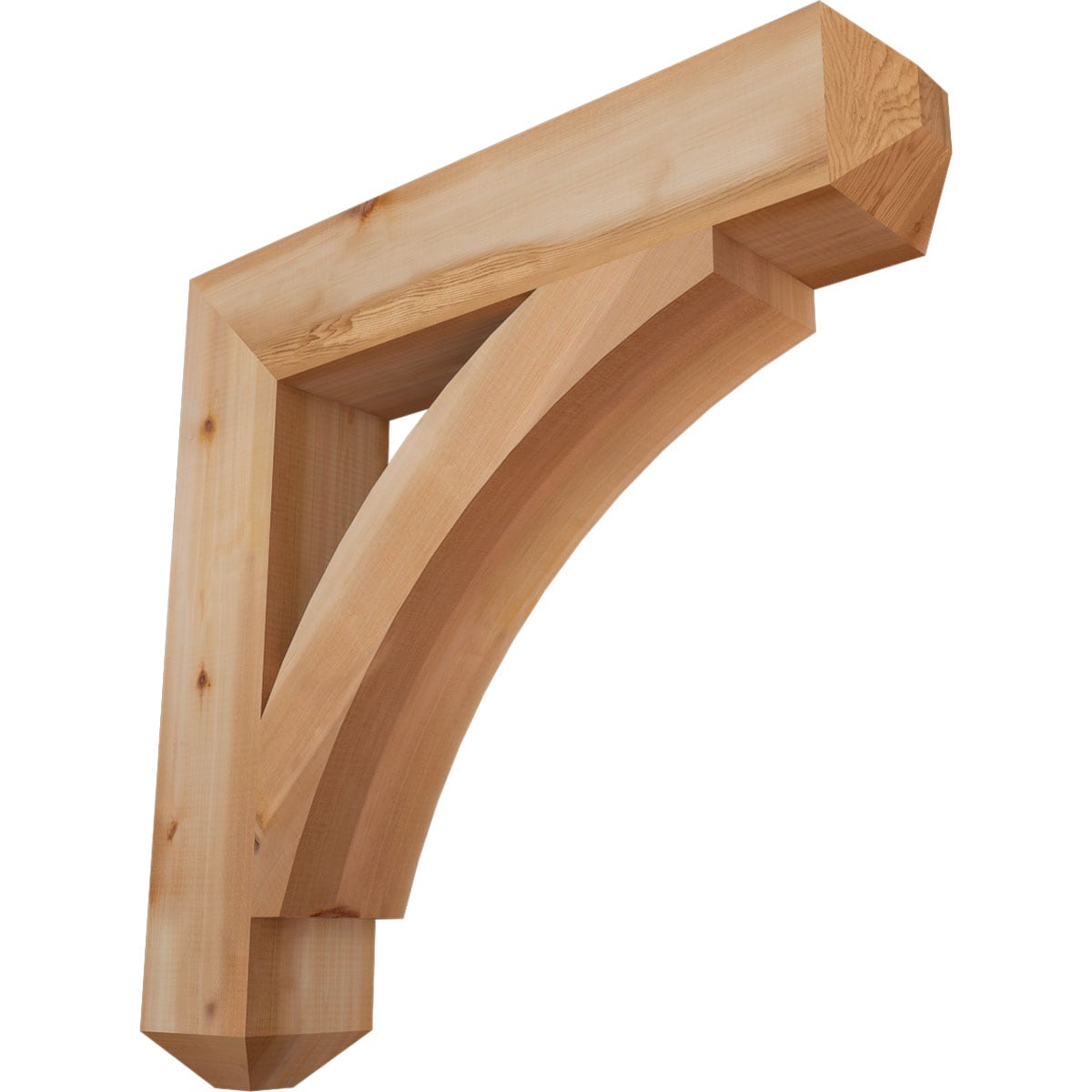 Ekena Millwork BKT06X32X32THR04SWR Thorton craftsman smooth 5-1/2-in x 32-in x 32-in Western red cedar Brown Wood Standard bracket