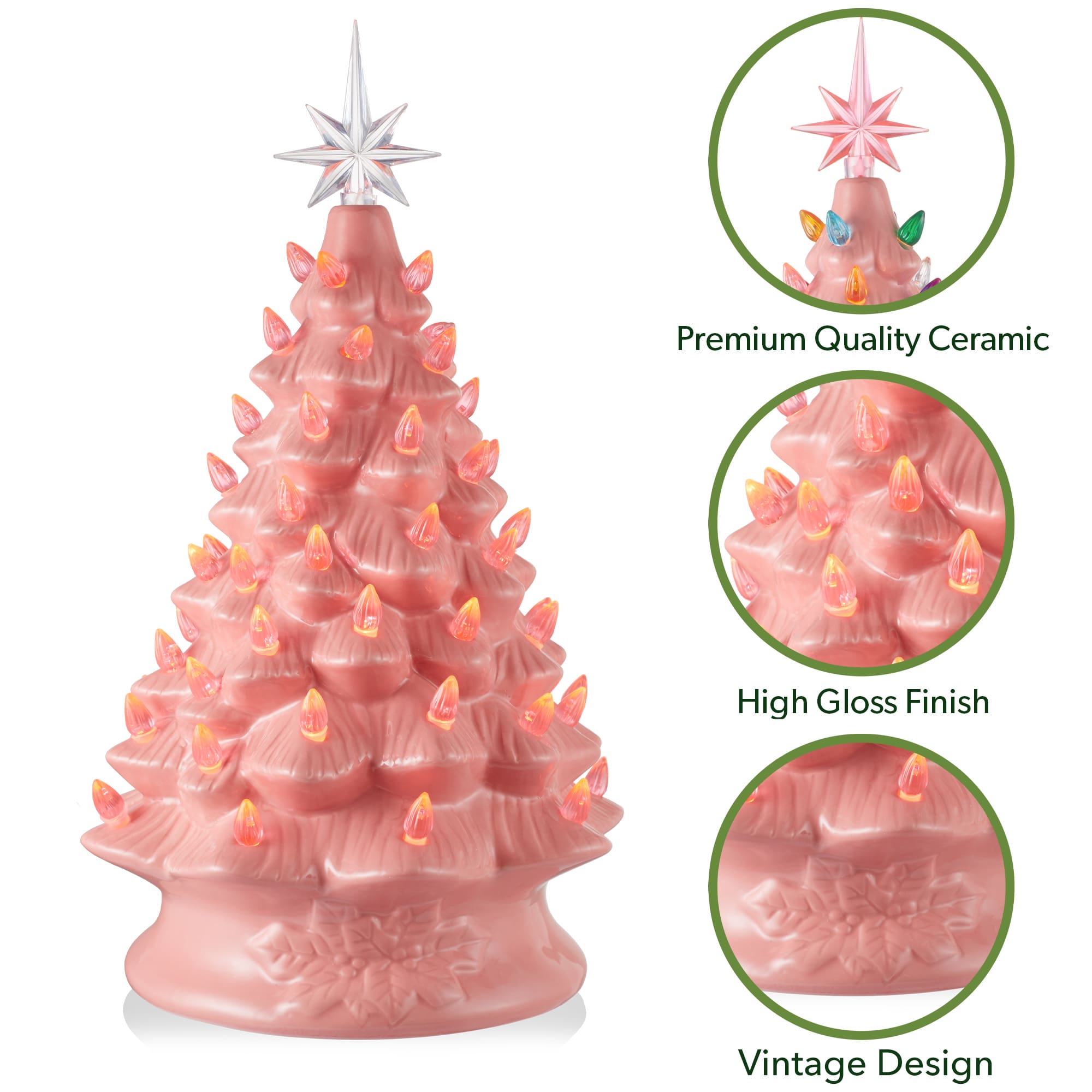 Casafield SZN-TR-927-PINK Artificial-Christmas-Trees - View #3