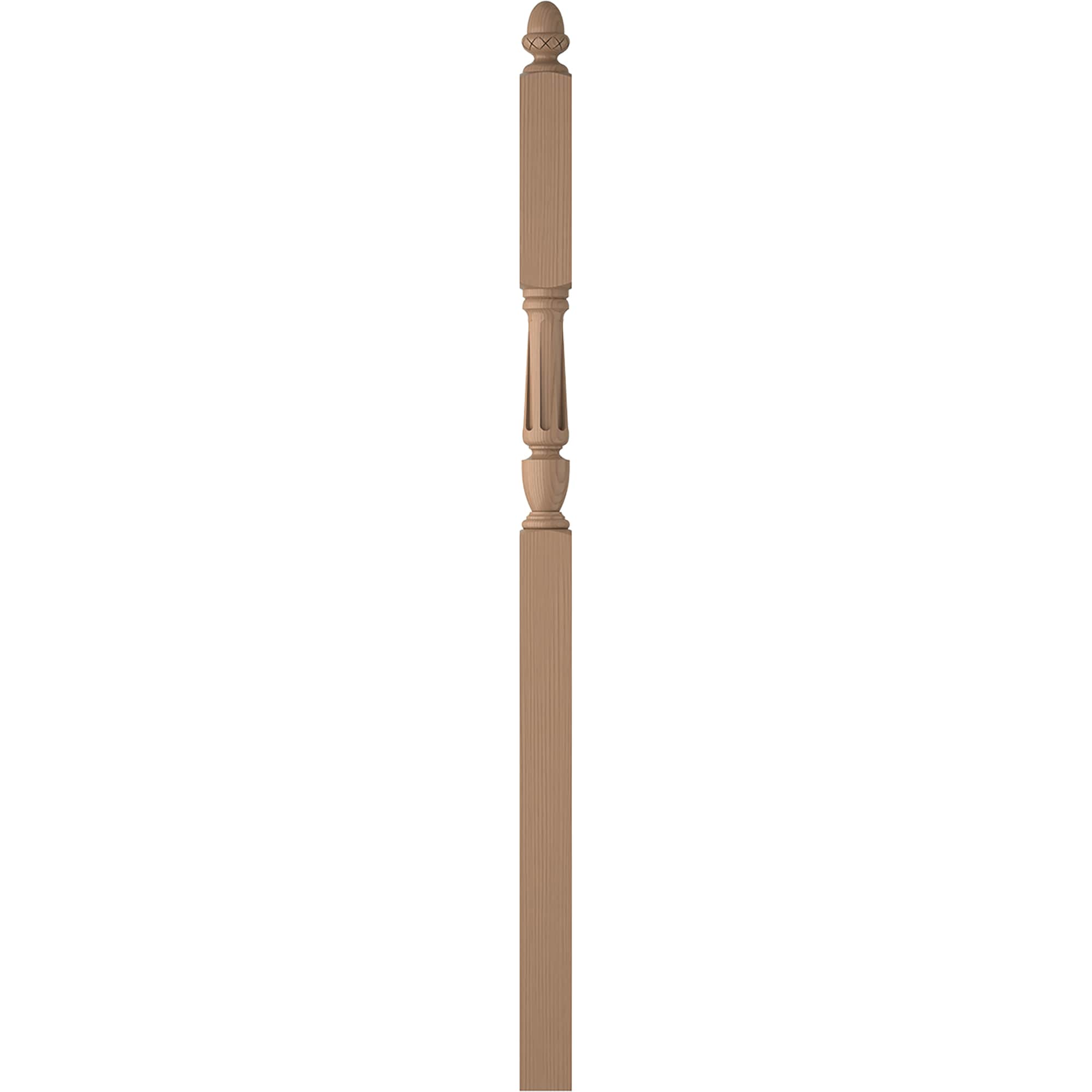 L.J. Smith Stair Systems LJF-3046-P Regent 3.5-in x 72.75-in Unfinished Poplar Intermediate Stair Newel Post
